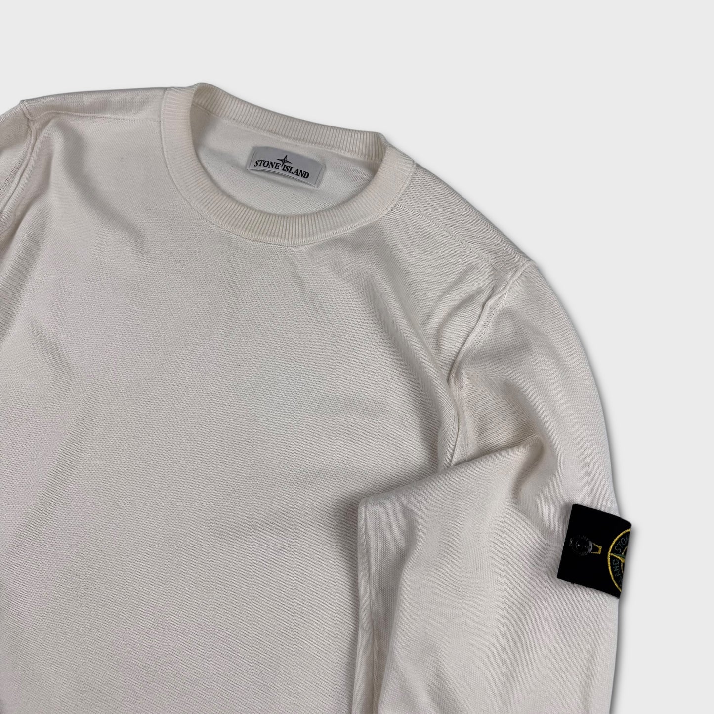 Stone Island White 2023 Knit Jumper XL