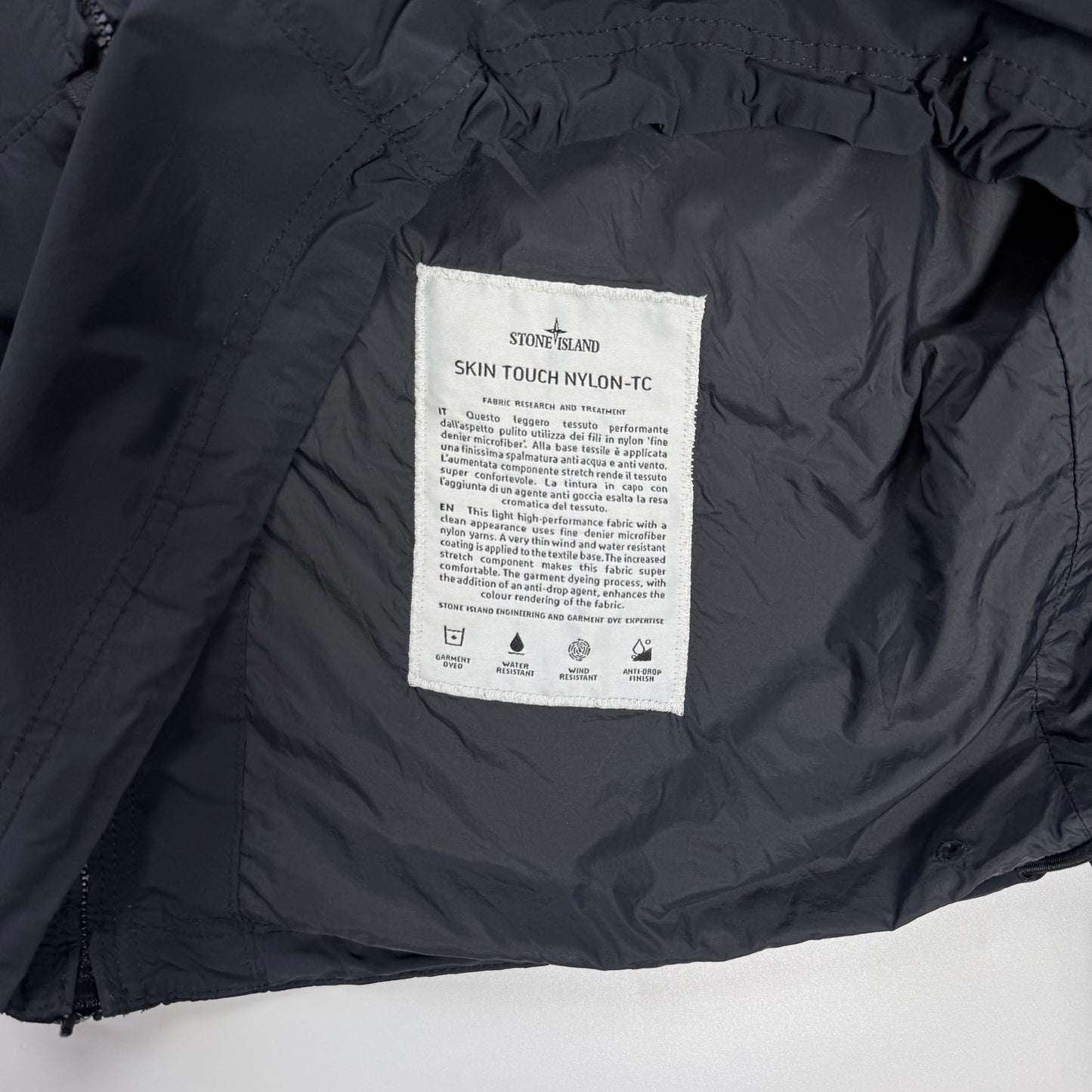 Stone Island Navy Skin Touch Nylon TC Jacket L