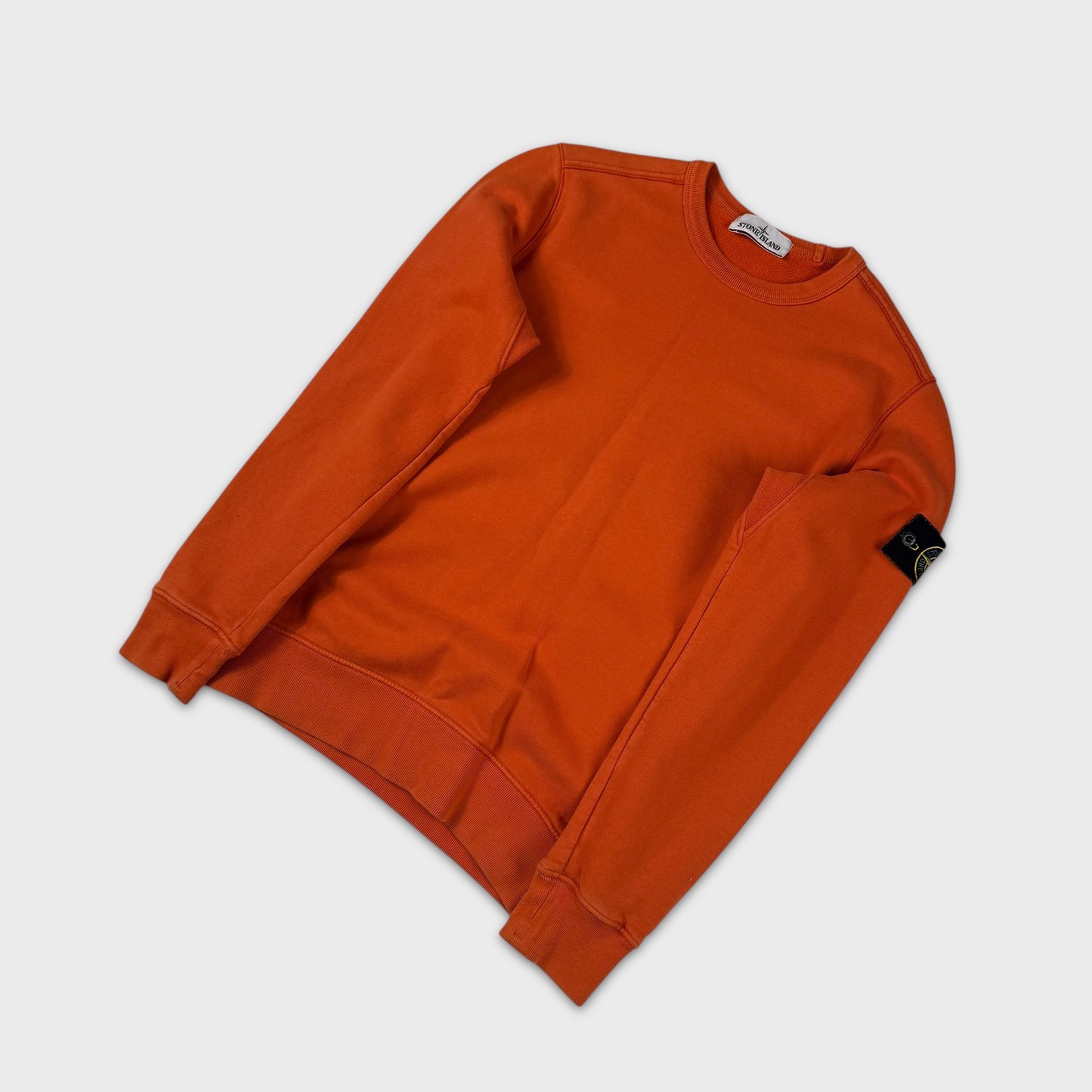 Stone Island Orange Crewneck Sweatshirt S