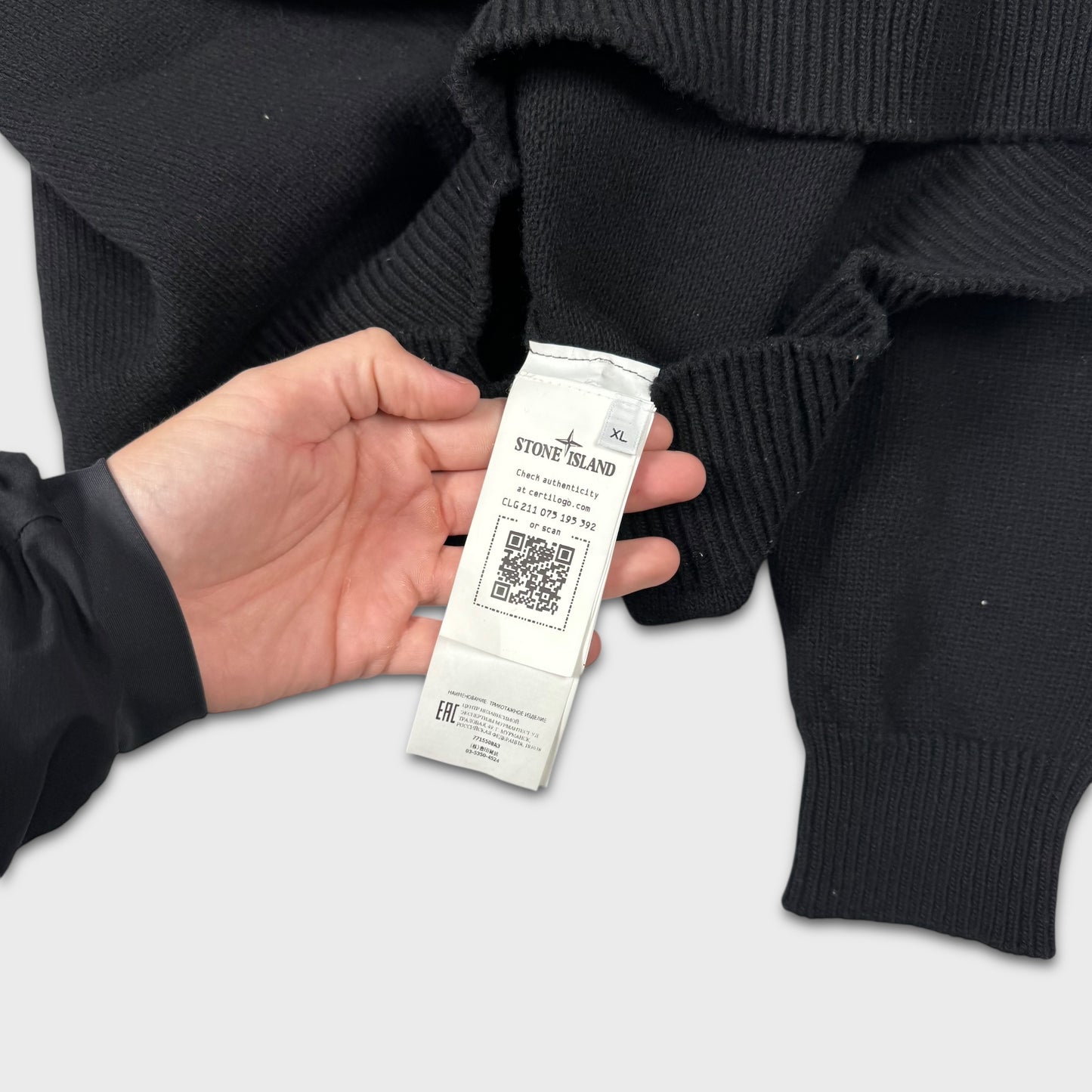 Stone Island Black Knit Jumper XL