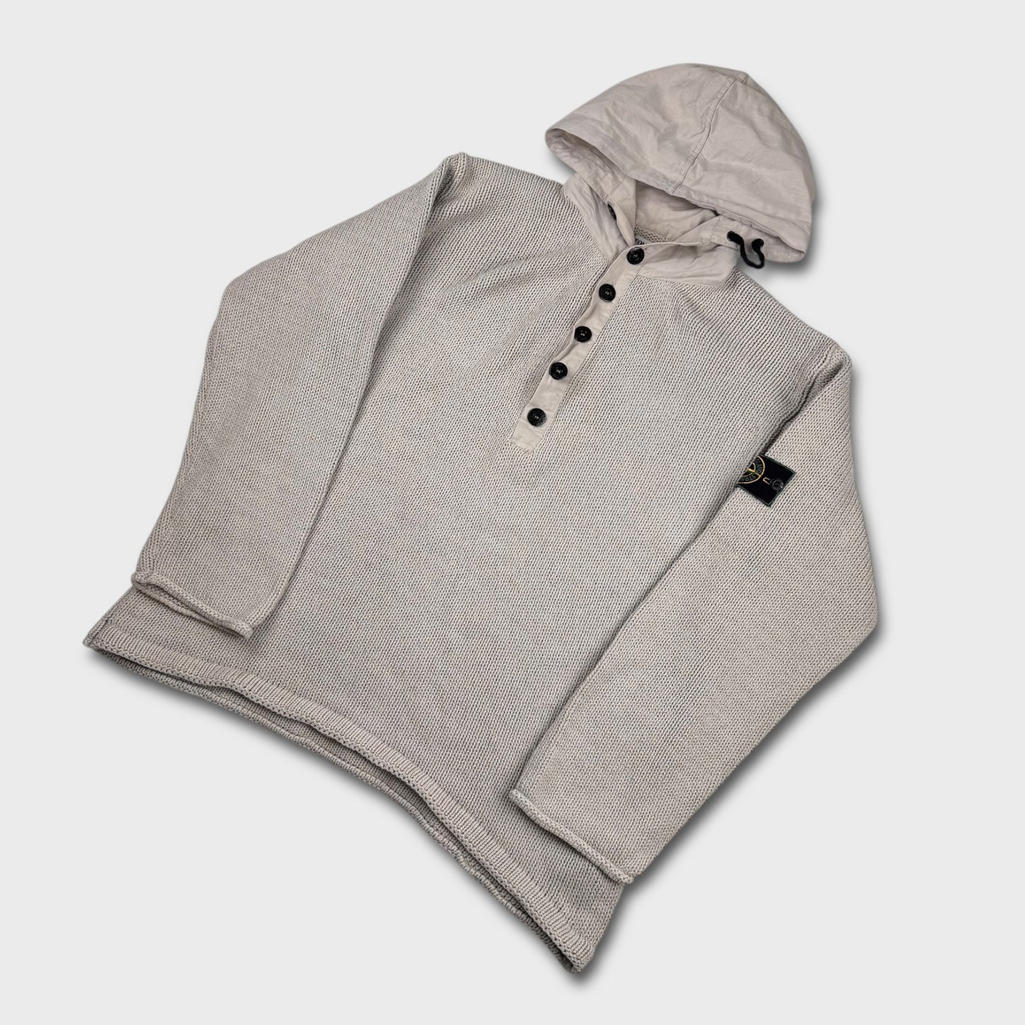 Stone Island 1998 ‘Green Edge’ Knit Hoodie XL