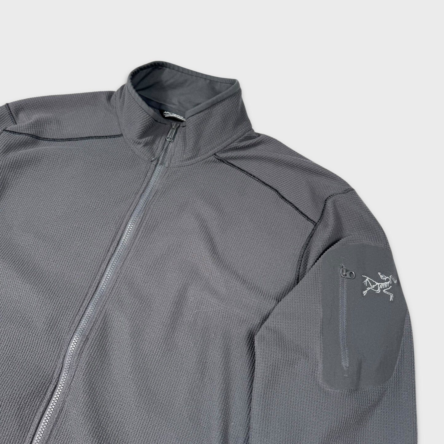 Arc’teryx Khaki Full Zip Waffle Fleece L