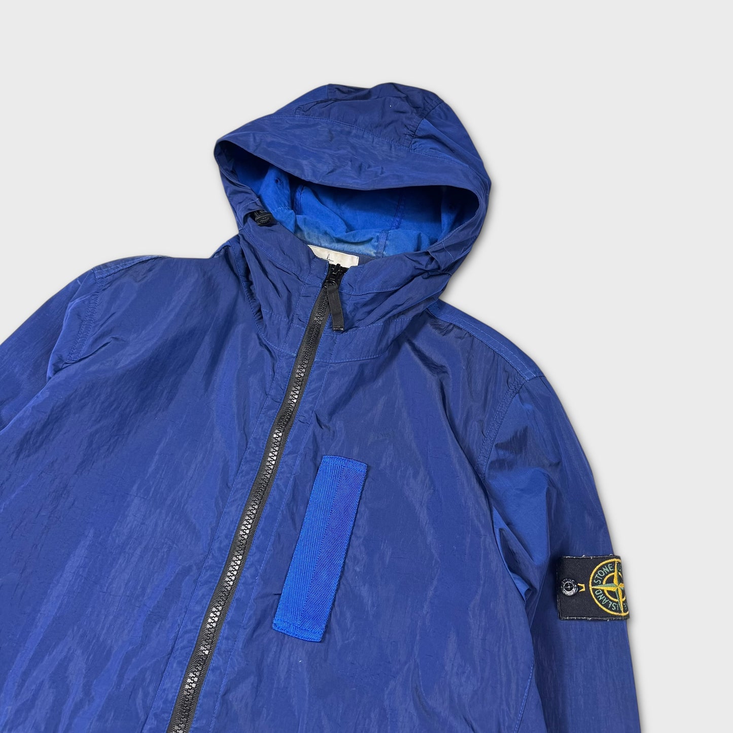Stone Island Royal Blue Nylon Metal Flock Jacket M