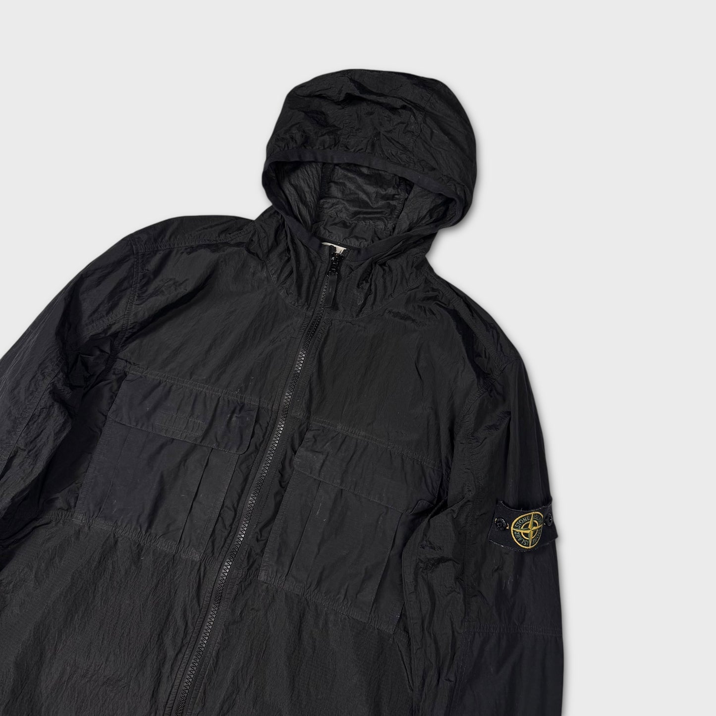 Stone Island Black Nylon Metal Ripstop Jacket XXL