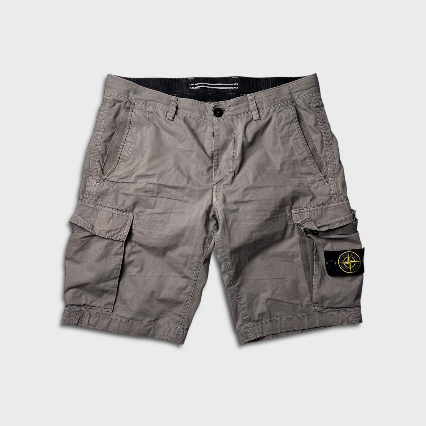 Stone Island Grey Cargo Shorts W32