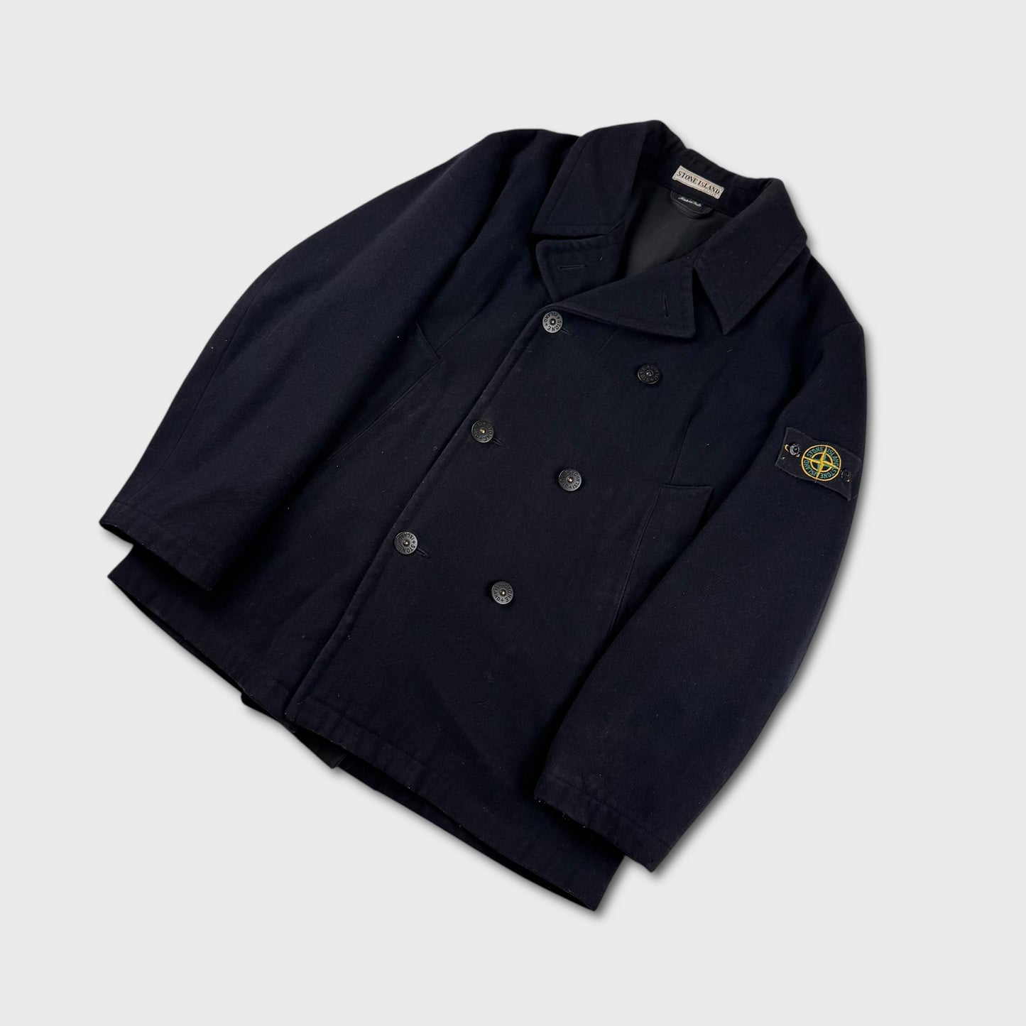 Stone Island AW2001 Heavy Wool Duffle Jacket L
