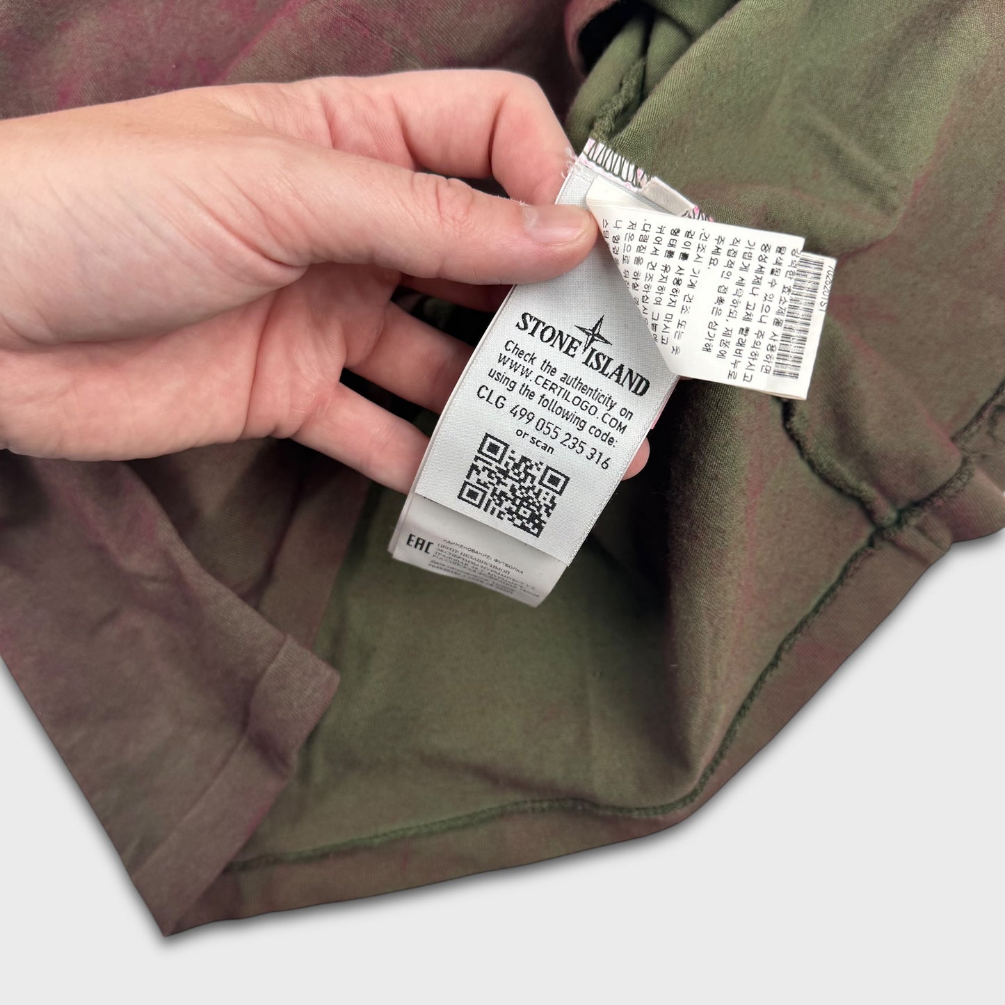 Stone Island x Supreme Dust Effect T-Shirt M