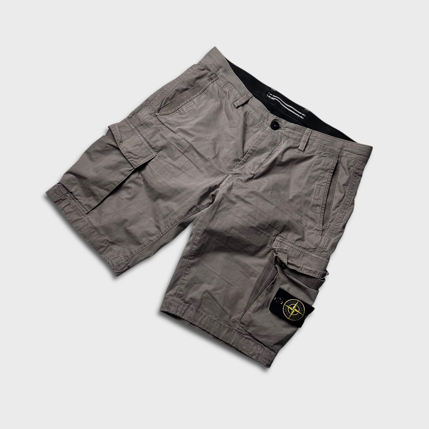 Stone Island Grey Cargo Shorts W32
