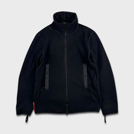 Prada Sport Black Zip Fleece Jacket M