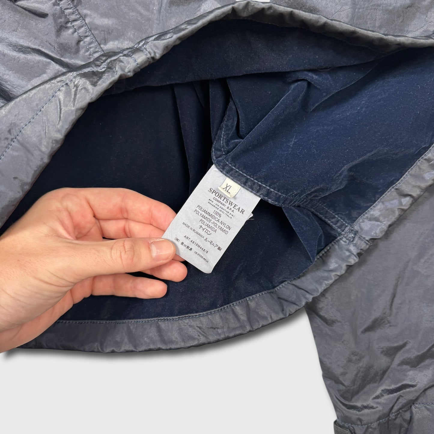 Stone Island 2008 Nylon Shimmer Flock Jacket XL