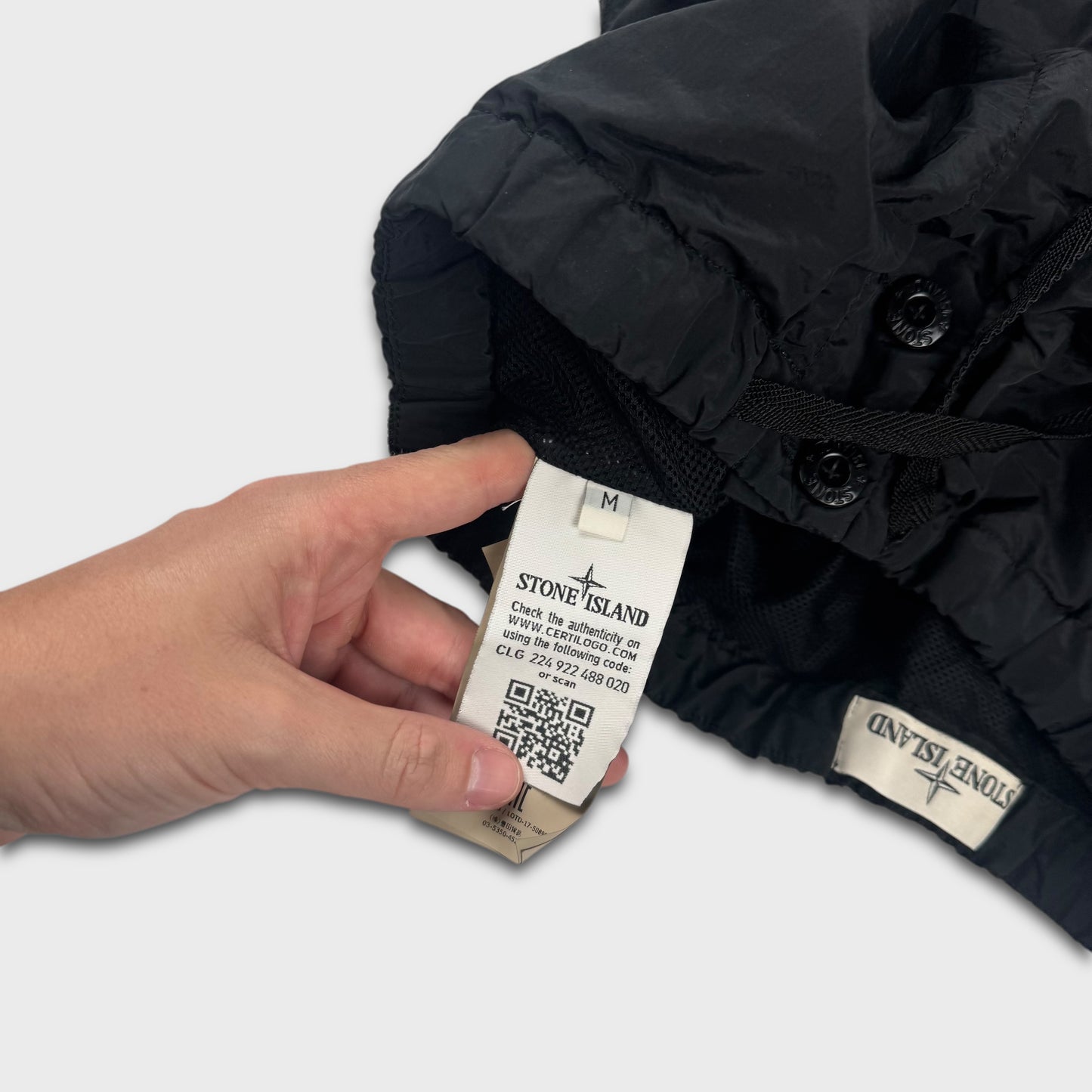 Stone Island Black Nylon Swim Shorts M