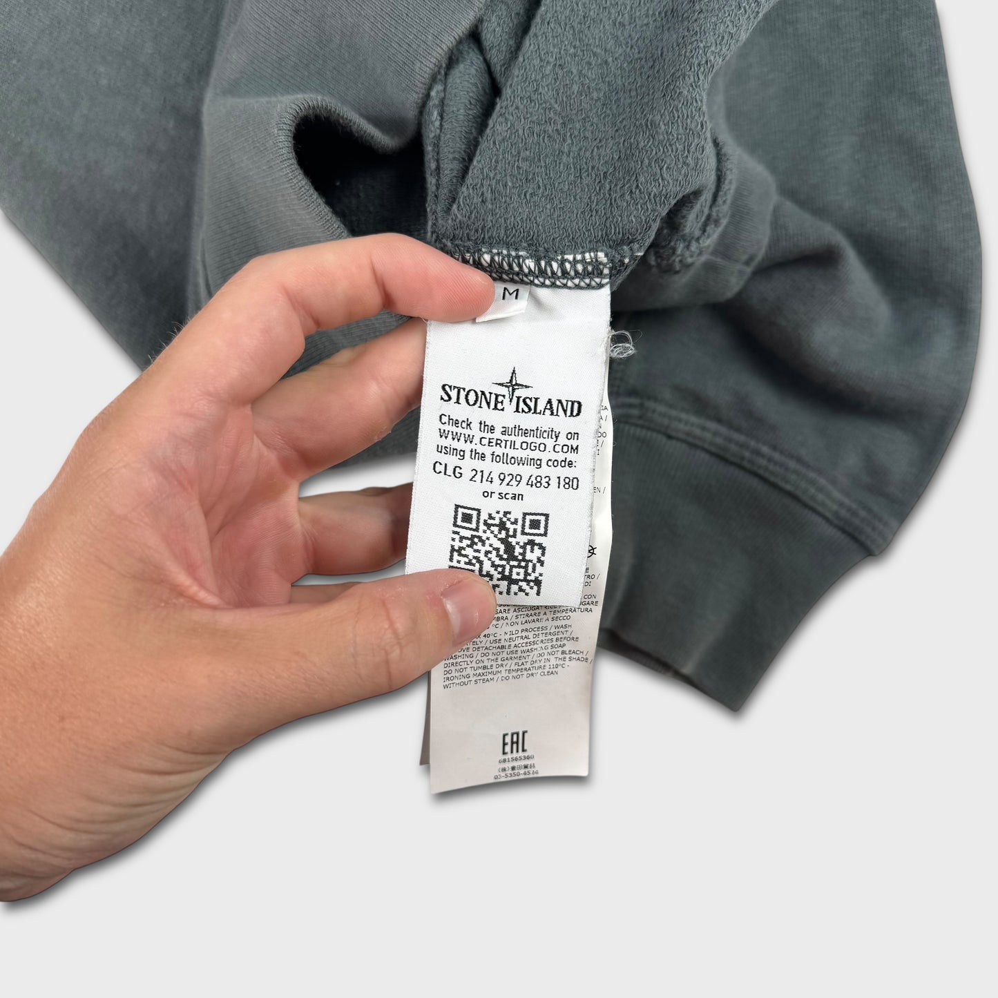 Stone Island Charcoal Crewneck Sweatshirt M
