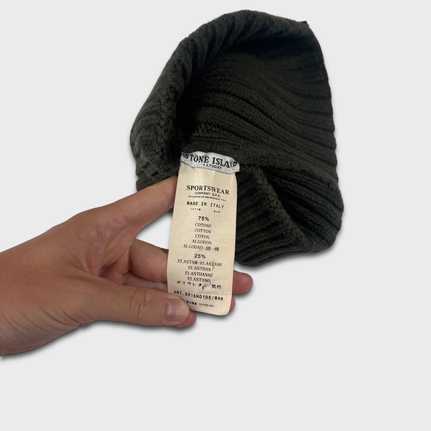 Stone Island Ribbed Badge Beanie OS