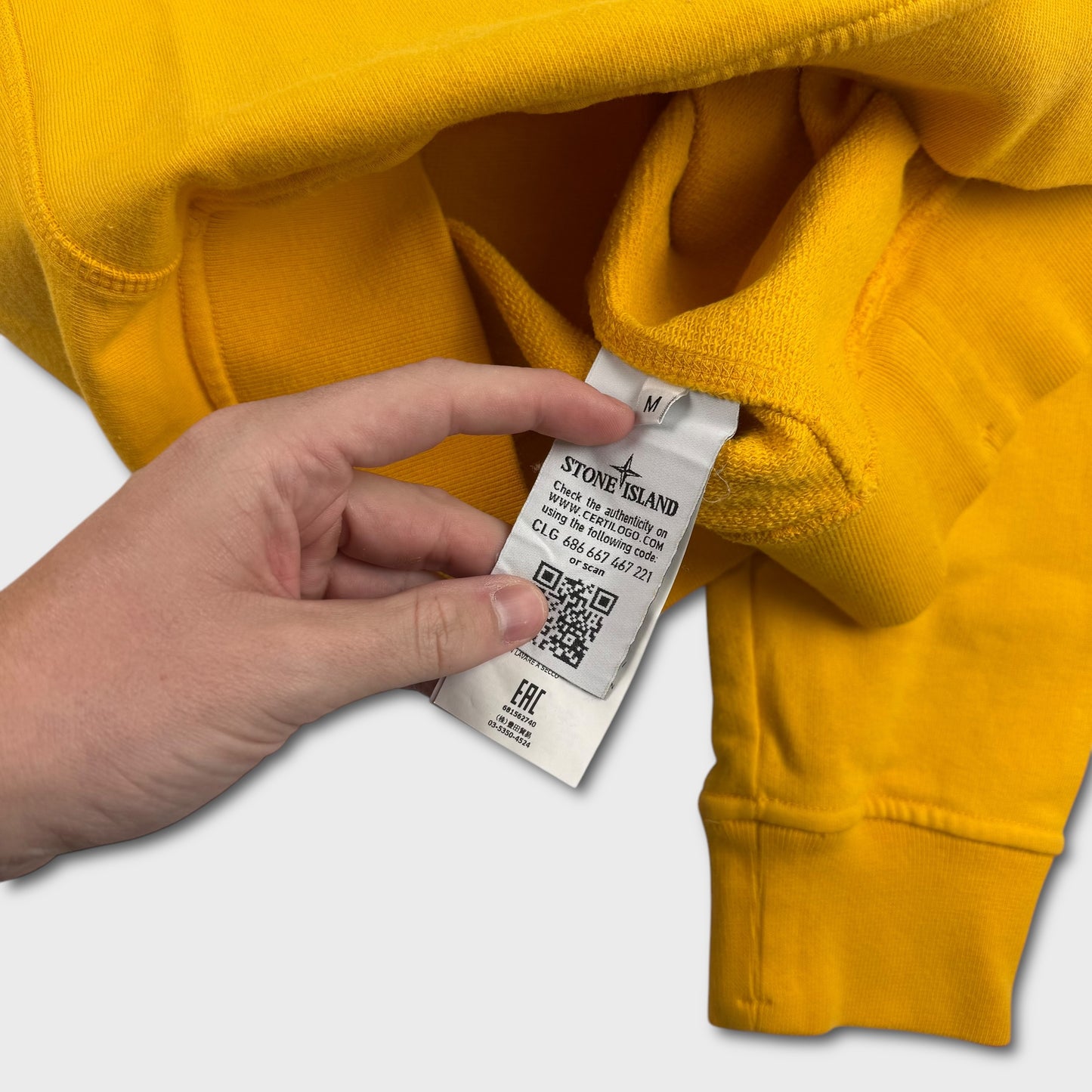 Stone Island Mustard Yellow Crewneck M