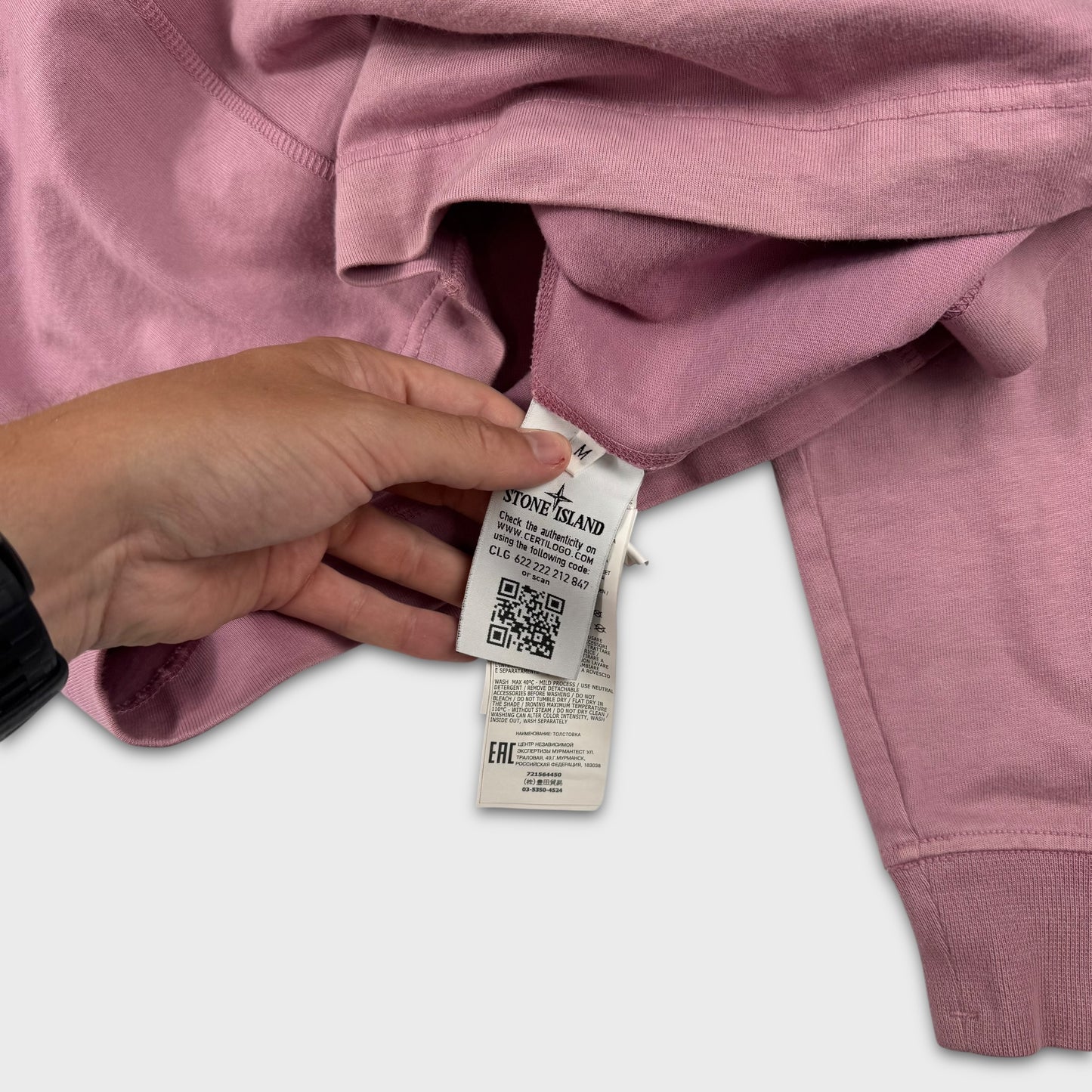 Stone Island Pink Crewneck Sweatshirt M