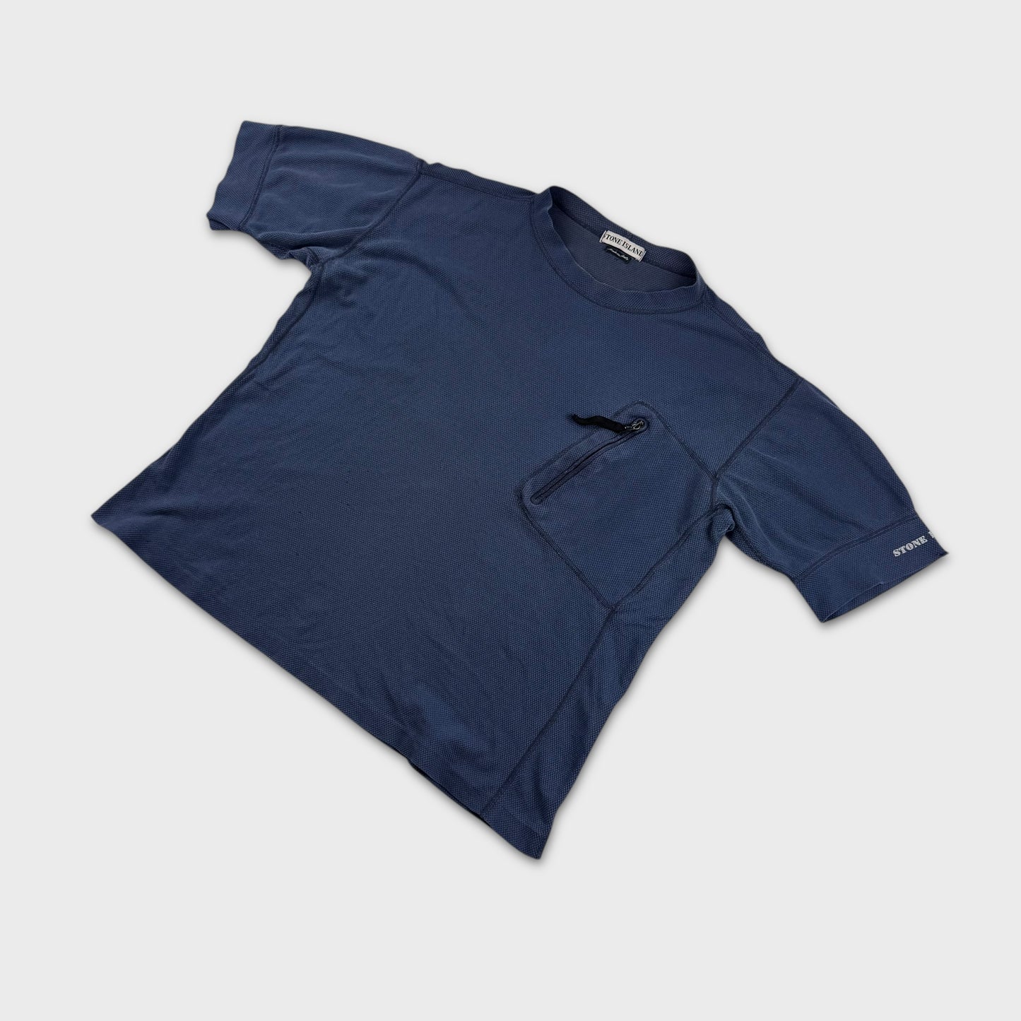 Stone Island 1990’s Mesh Stencil T-Shirt L