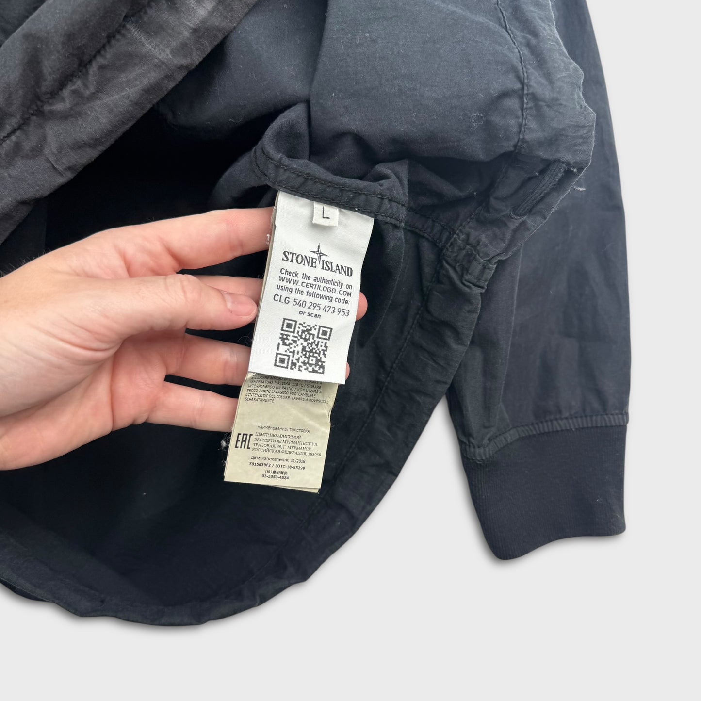 Stone Island Ghost ‘LG’ Pullover Smock Jacket L