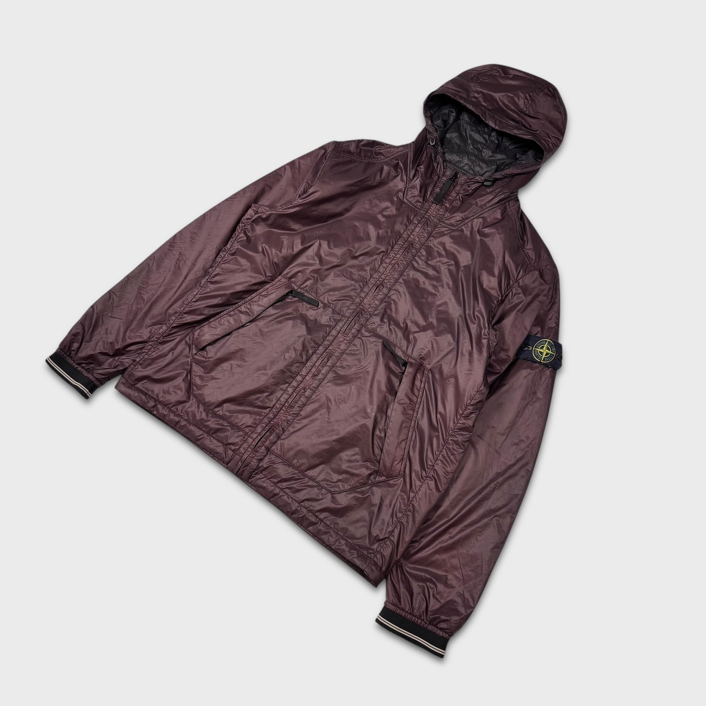 Stone Island Burgundy Micro Ripstop w/ Primaloft Insulation Jacket XL