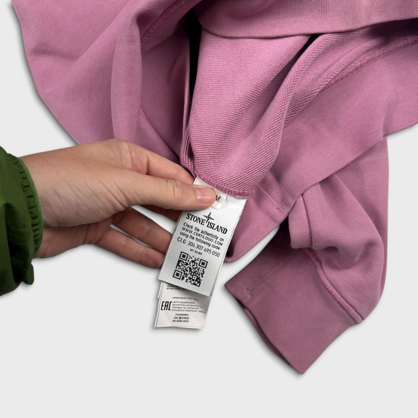 Stone Island Pink Crewneck Sweatshirt M