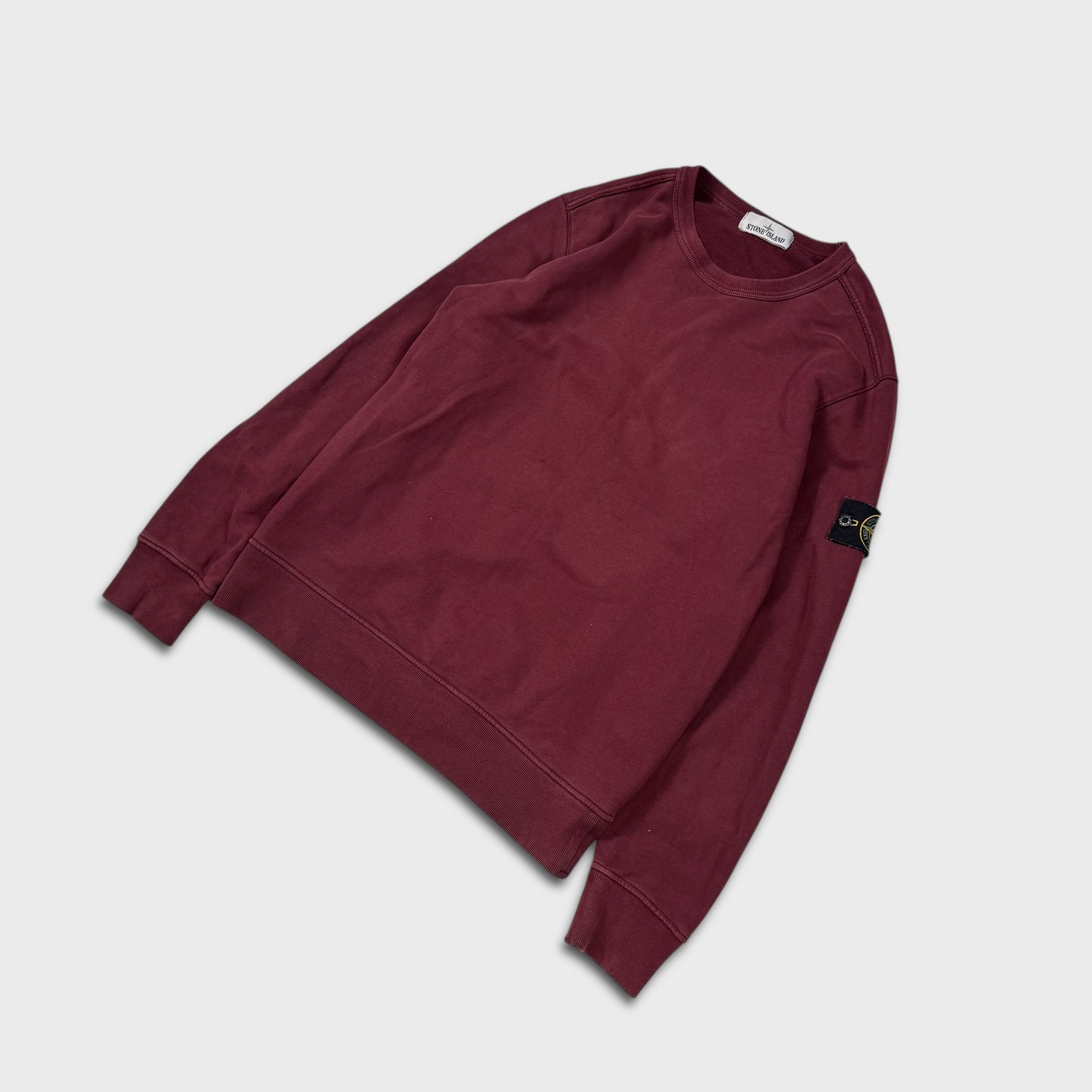 Stone Island Burgundy Crewneck Sweatshirt M