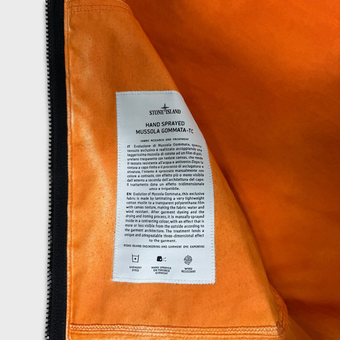 Stone Island Hand Sprayed Mussola Gommata-TC Jacket L