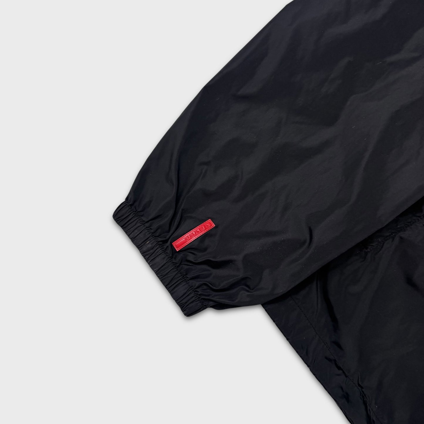 Prada Sport Black Nylon Windbreaker Jacket L