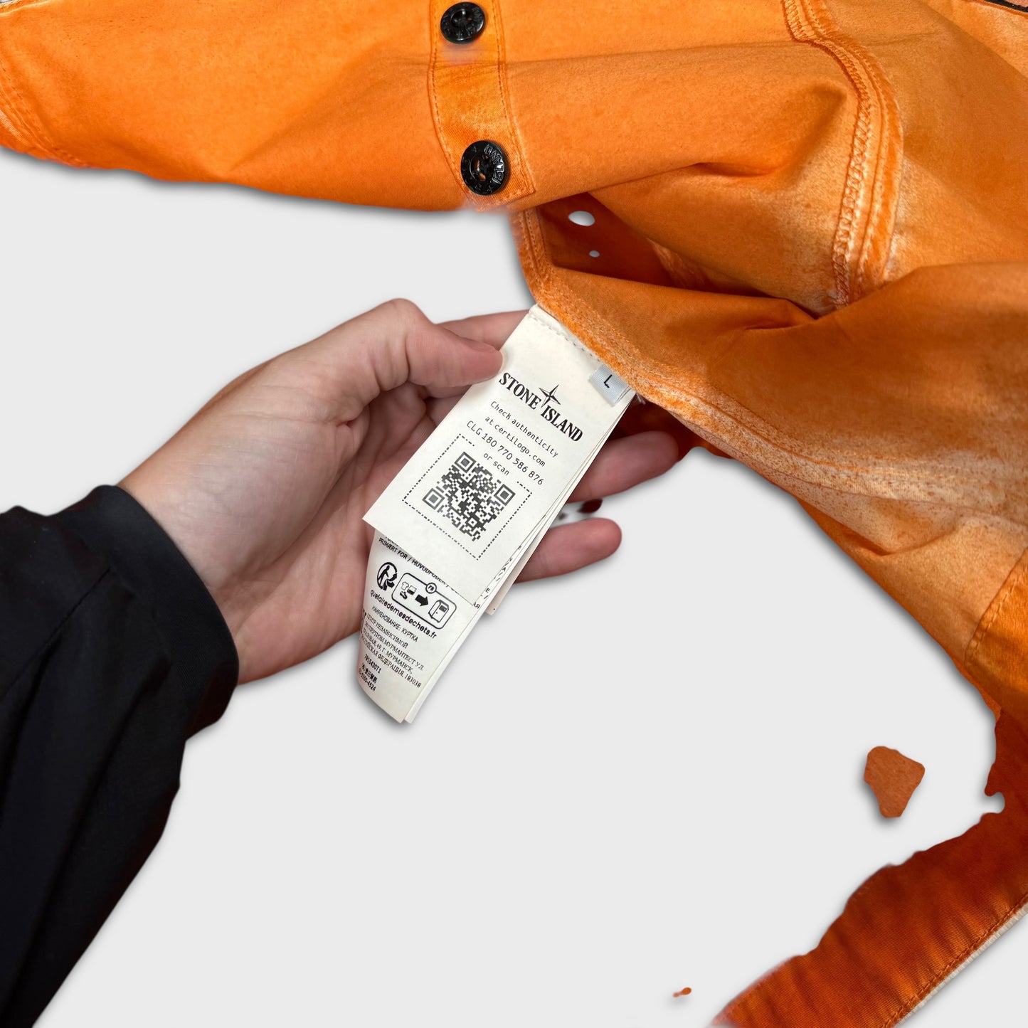 Stone Island Hand Sprayed Mussola Gommata-TC Jacket L
