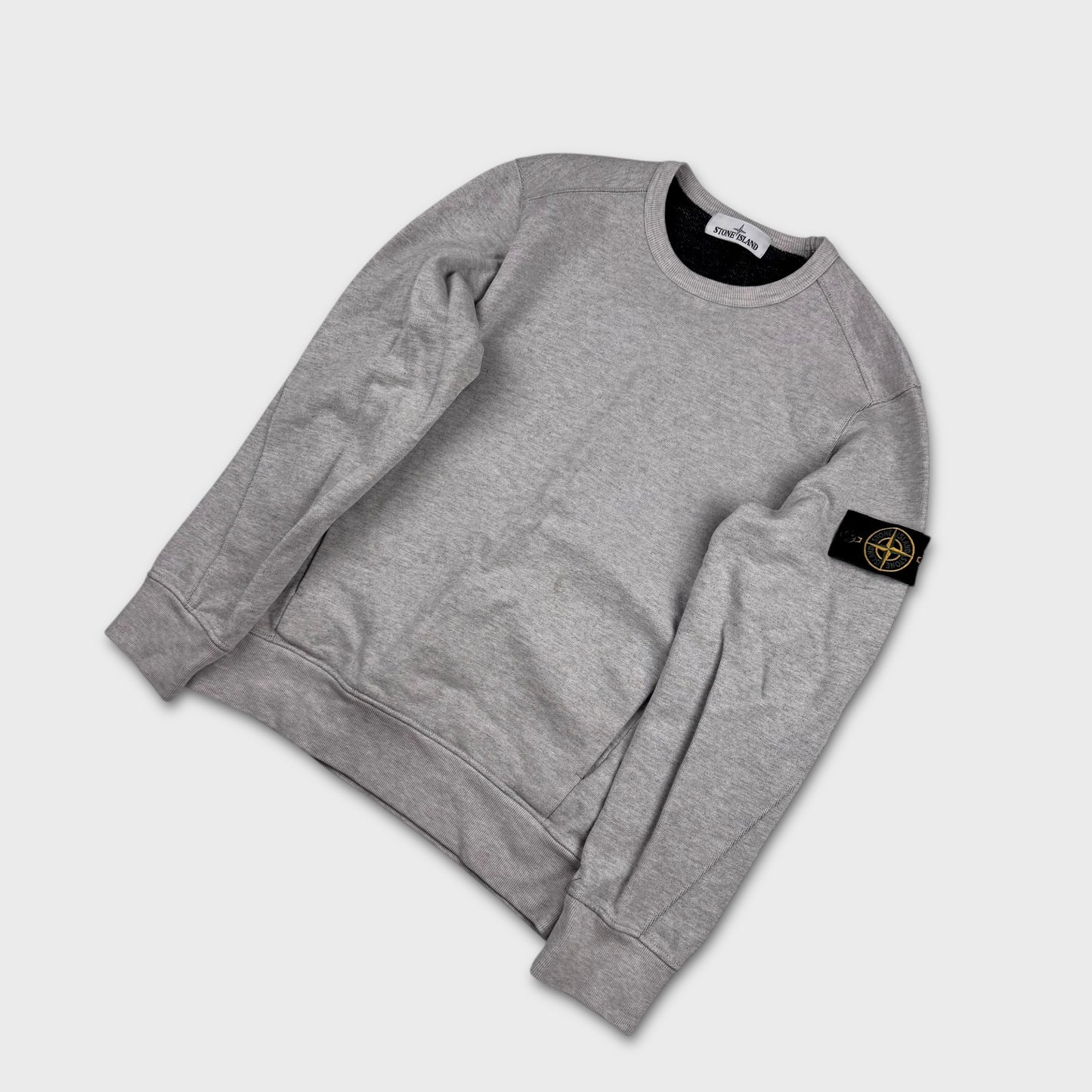 Stone Island Marl-Grey Crewneck Sweatshirt M