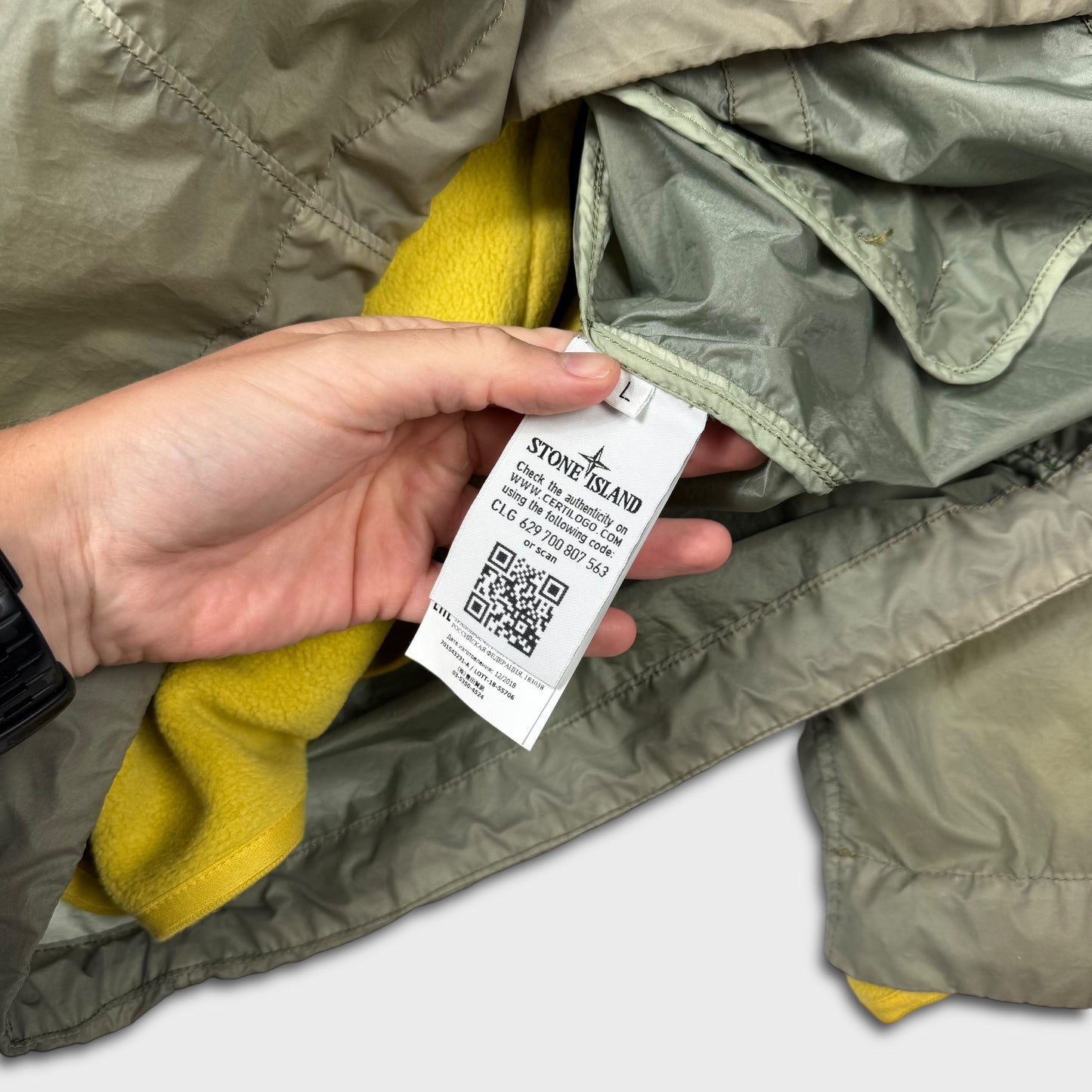 Stone Island Lamy Velour Parka Jacket w/ Fleece Liner L