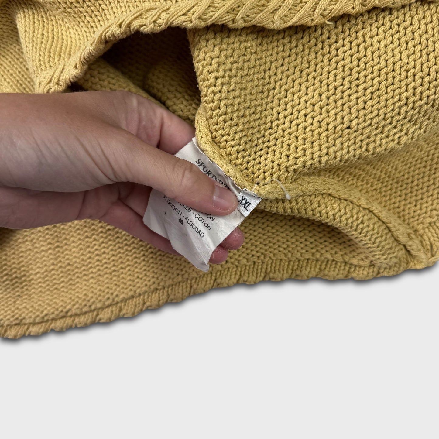 Stone Island ‘98 Yellow Cable Knit XXL