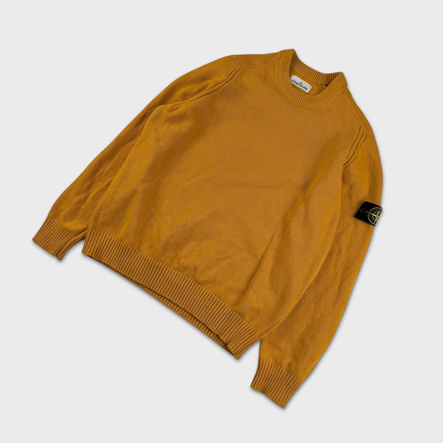 Stone Island Yellow Chunky Knit XXL