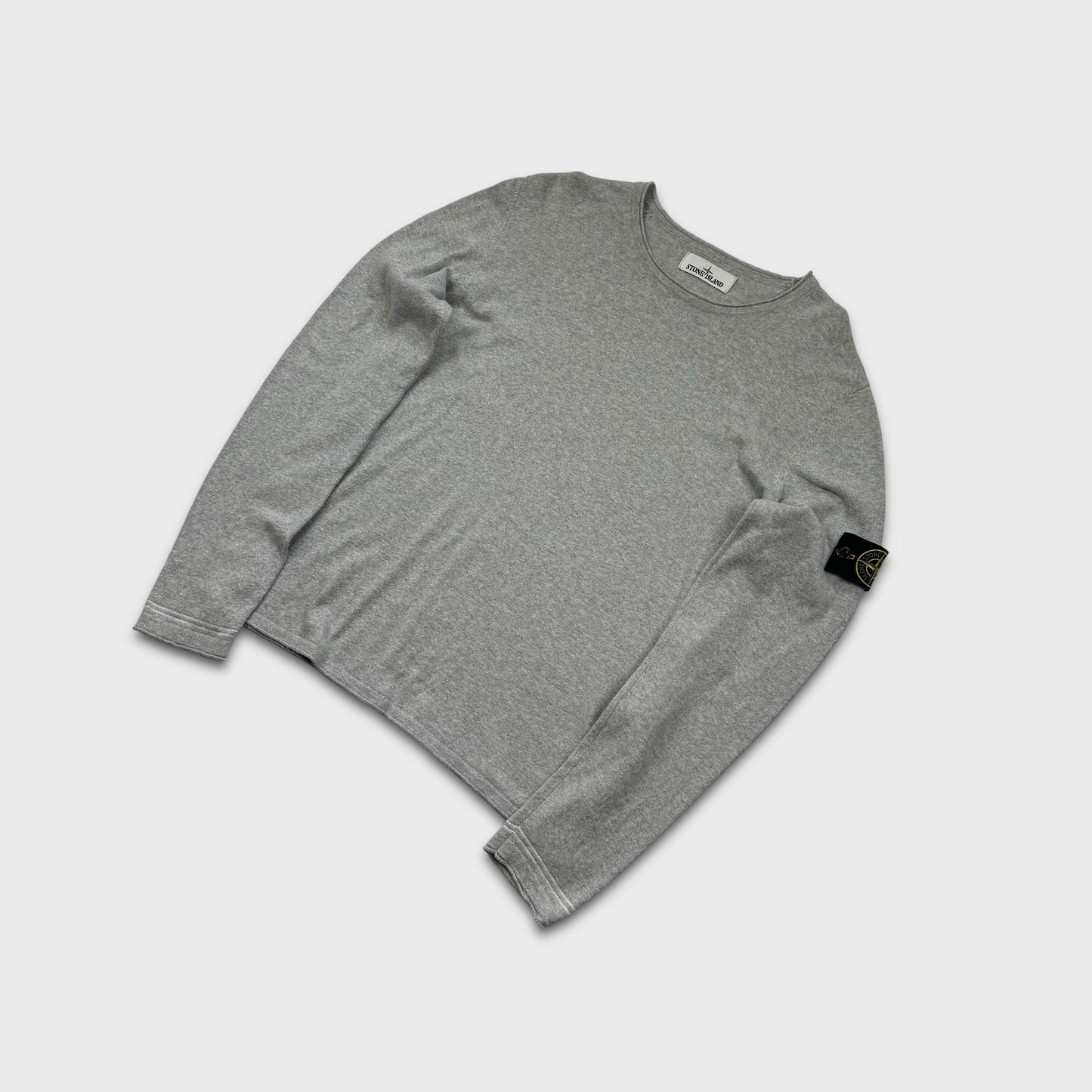 Stone Island Grey Thin Knit Jumper L