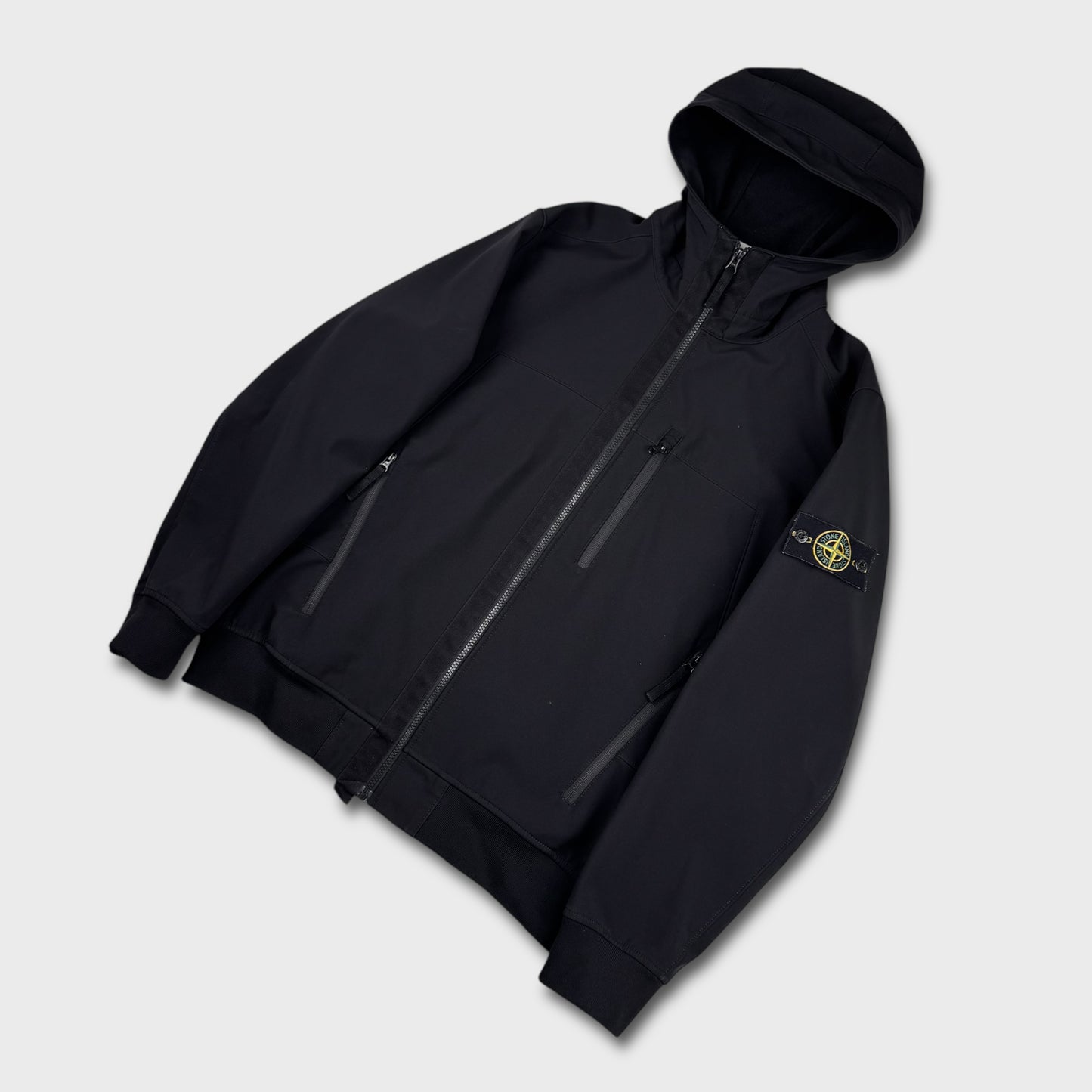Stone Island Black Soft Shell-R Jacket XL