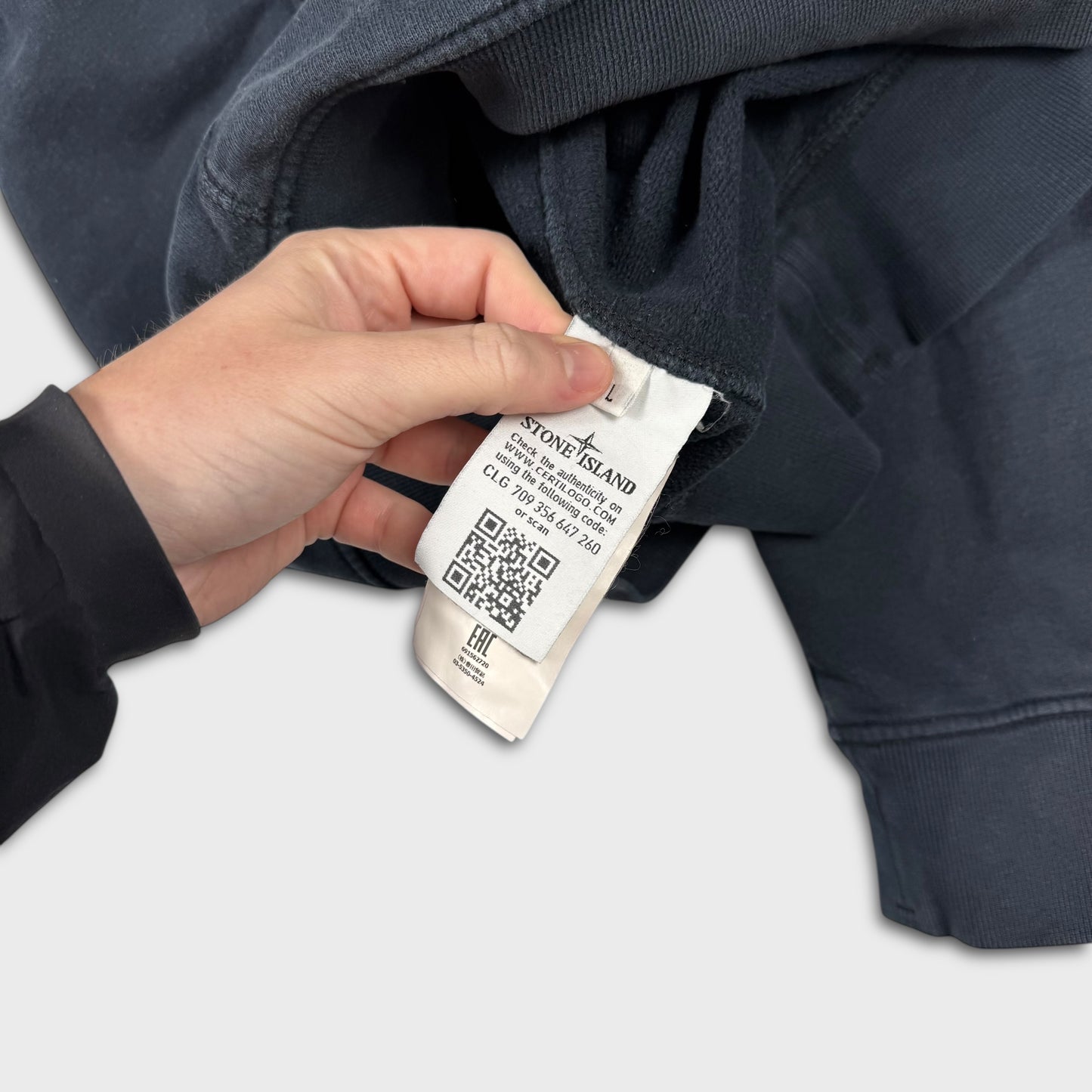 Stone Island Navy Crewneck Sweatshirt L