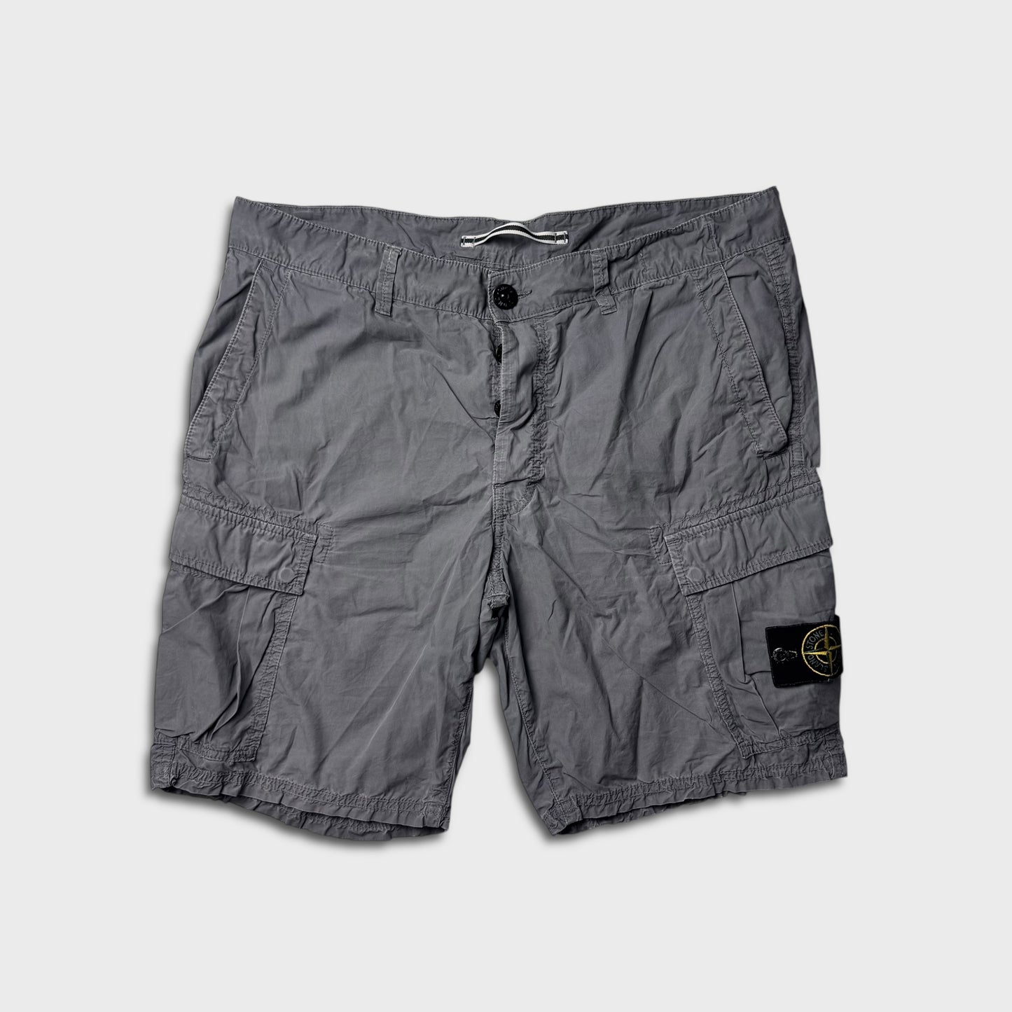 Stone Island Grey Cargo Shorts W36