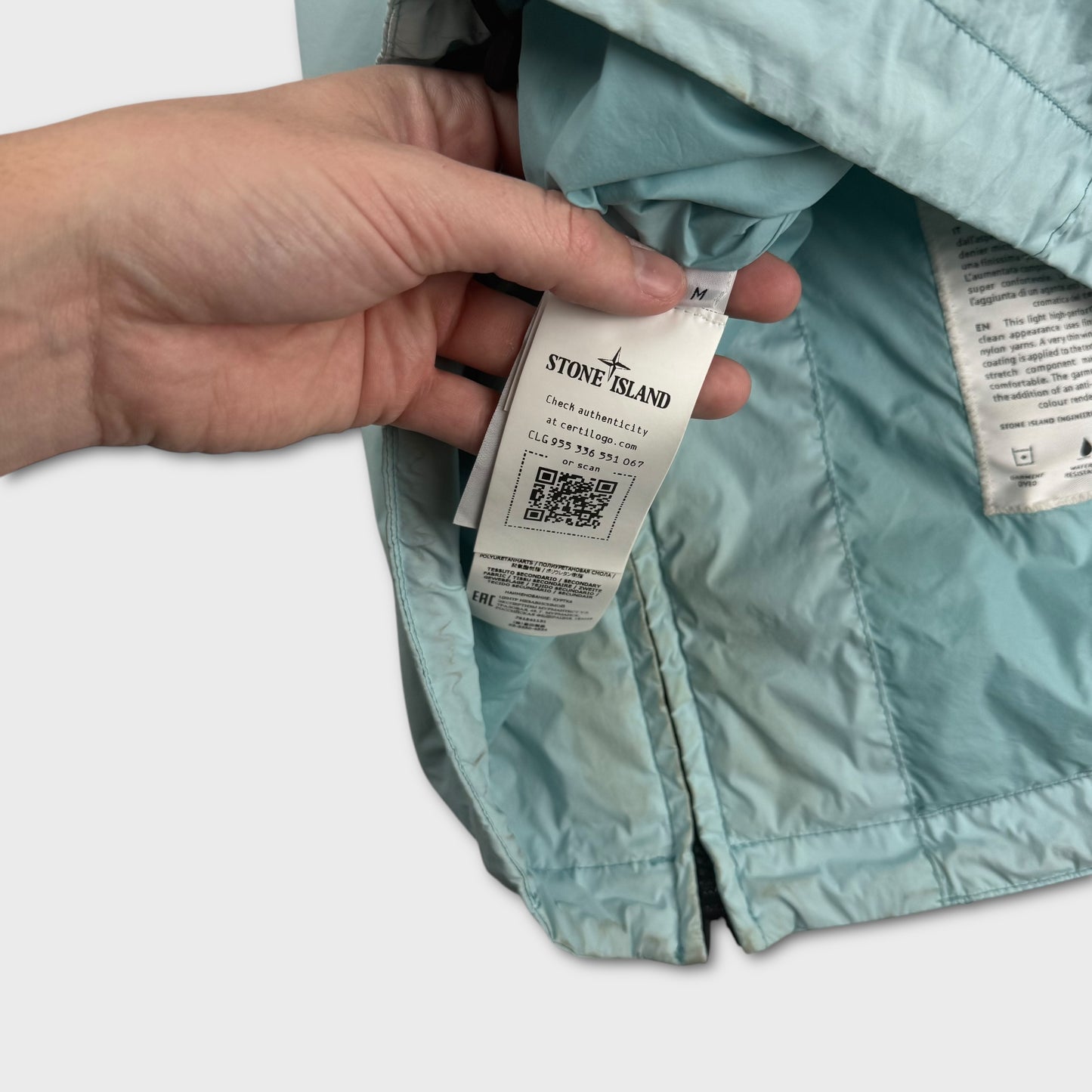 Stone Island Baby Blue Skin Touch Jacket M