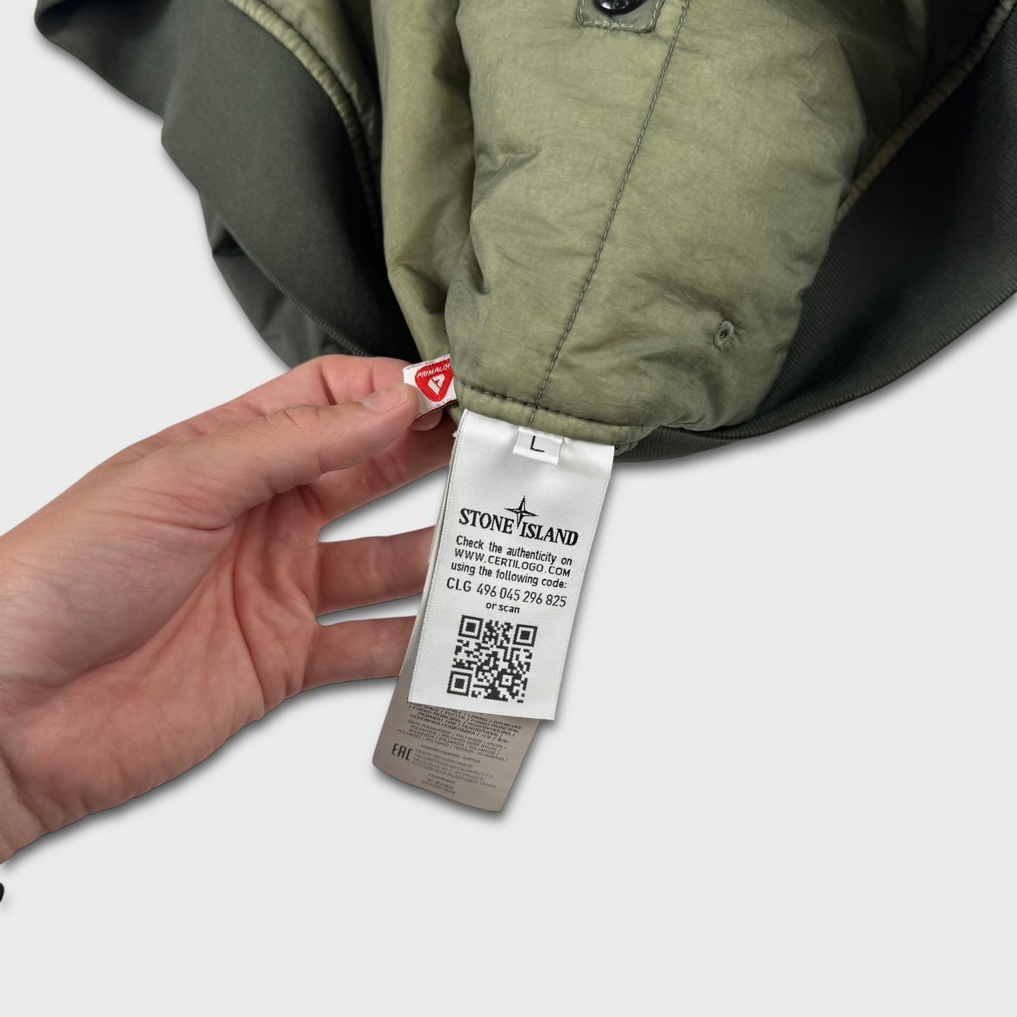 Stone Island Garment Dyed Crinkle Reps NY Primaloft Jacket L