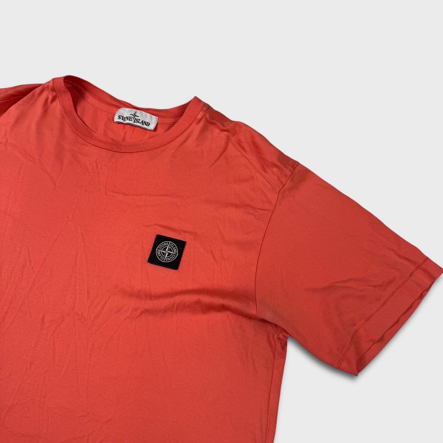 Stone Island Orange / Salmon Compass T-Shirt L