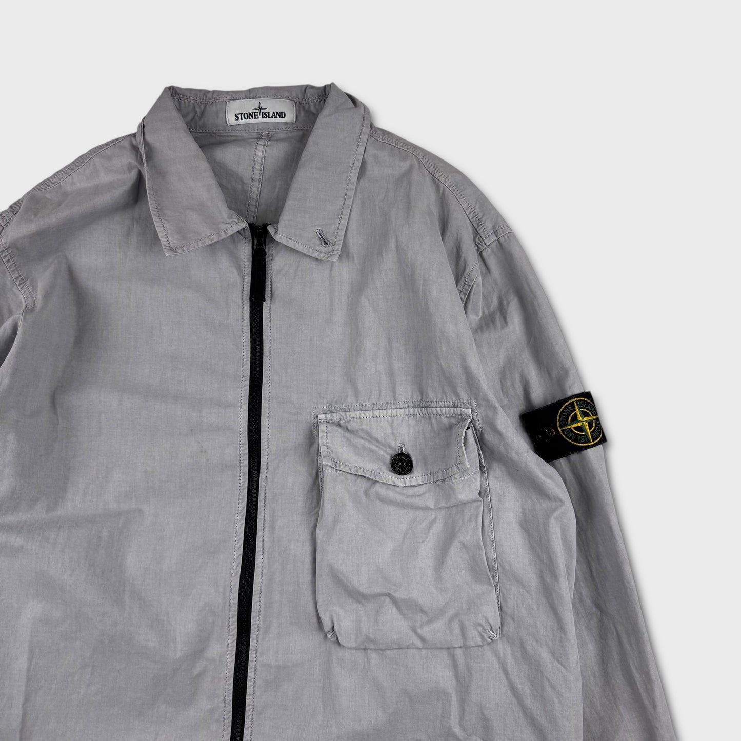 Stone Island Lavender Full Zip Overshirt XXL