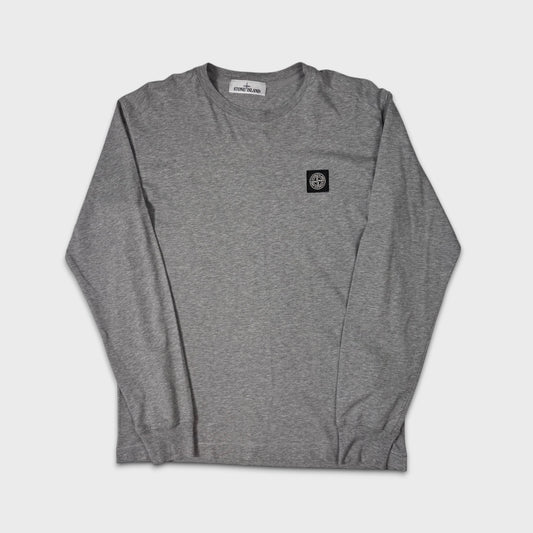 Stone Island Grey Longsleeve Compass T-Shirt M