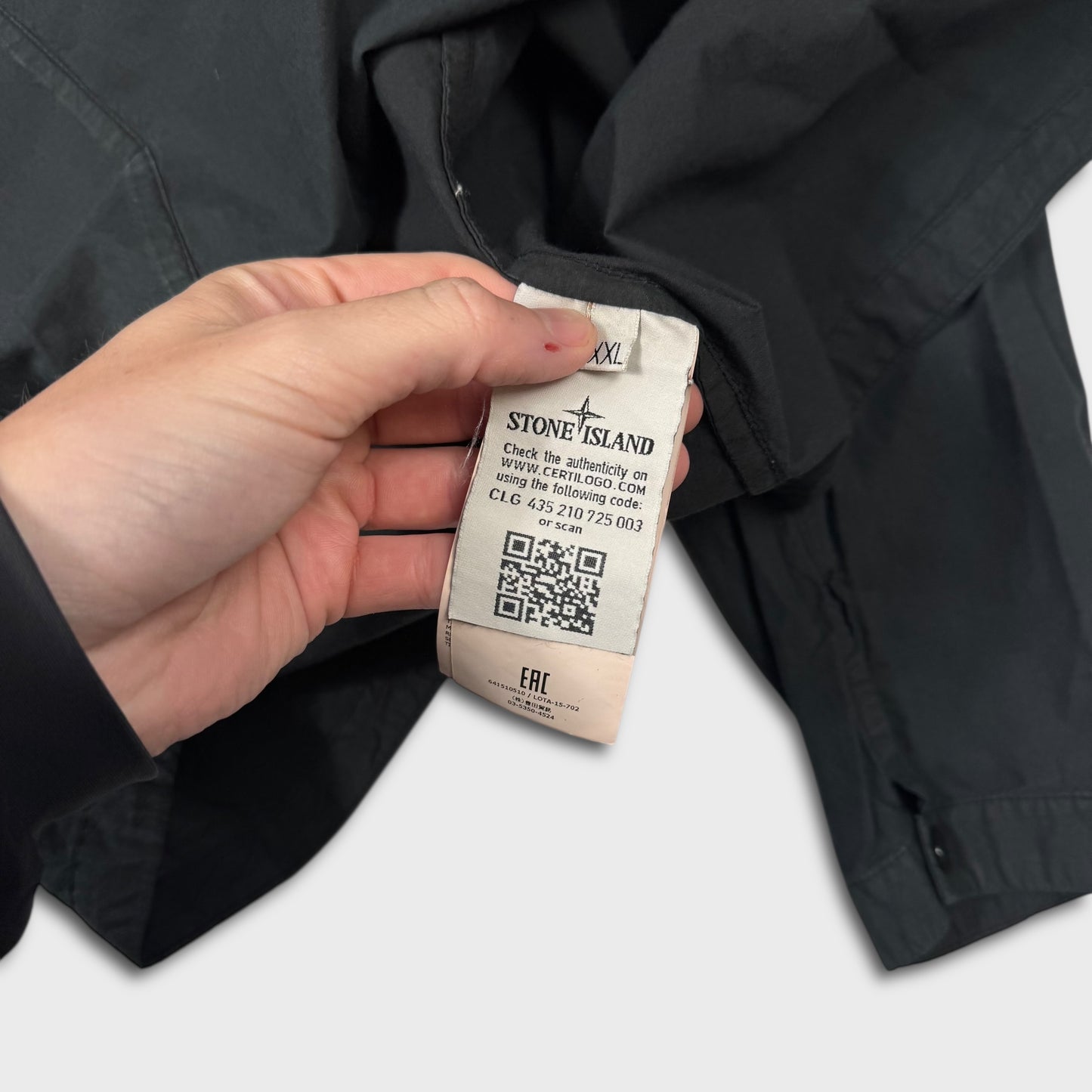 Stone Island Black Tela Overshirt XL