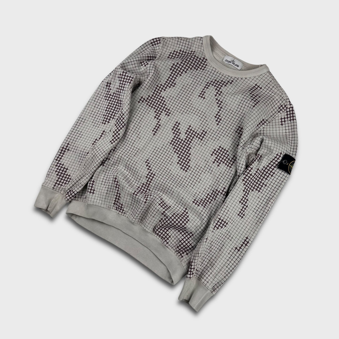 Stone Island Grid Camo Crewneck M
