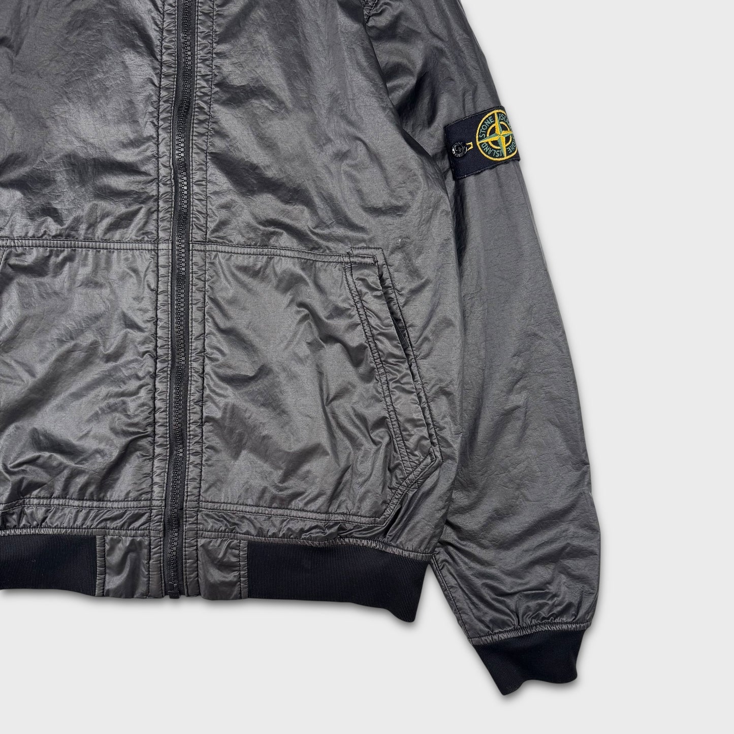 Stone Island Black Lamy Flock Jacket M