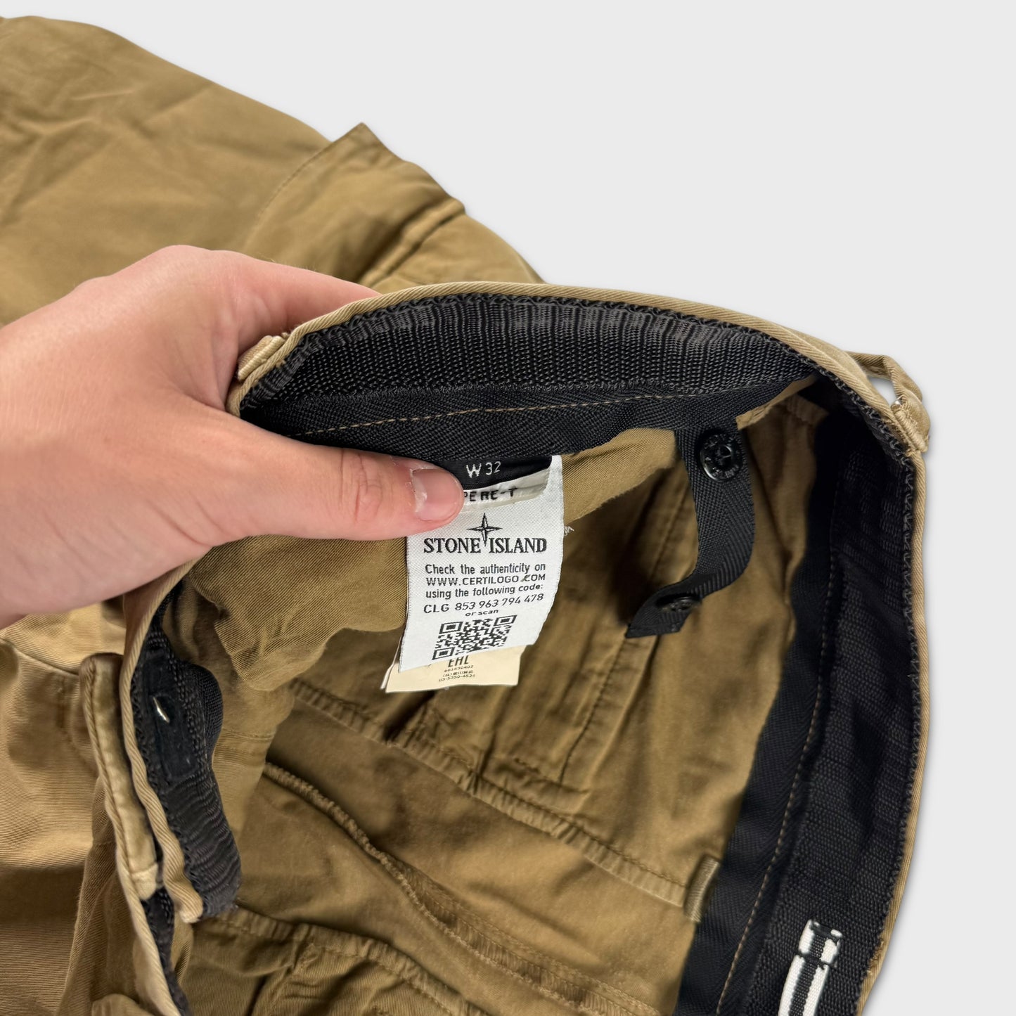 Stone Island Beige Cargo Pants W32