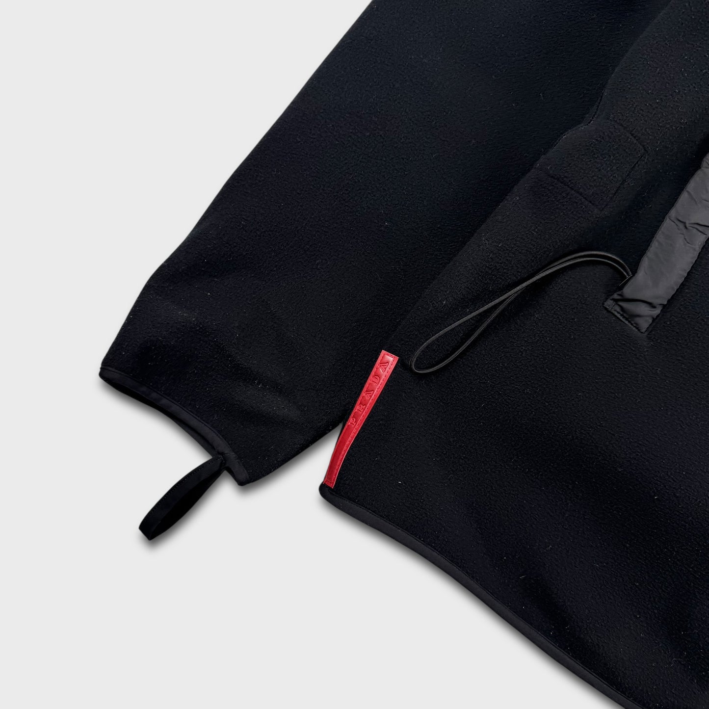 Prada Sport Black Zip Fleece Jacket M