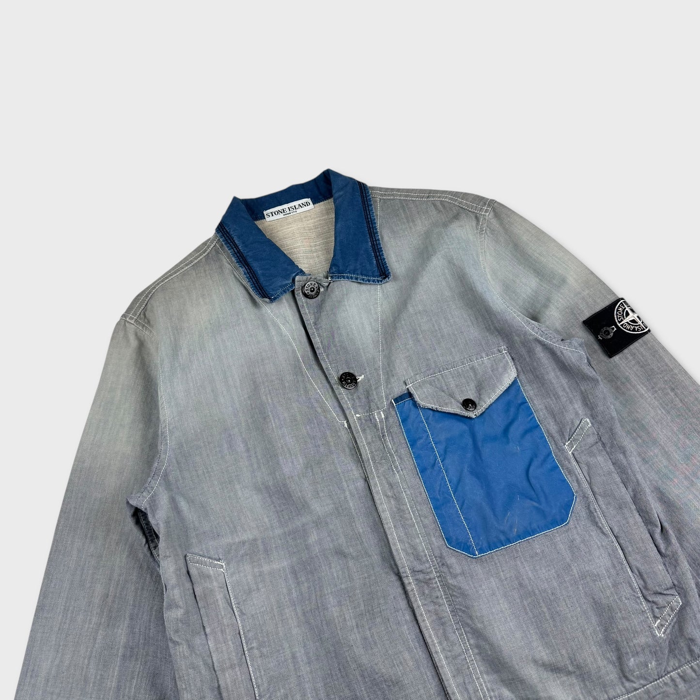 Stone Island 2006 Reflective Denim Short Jacket M