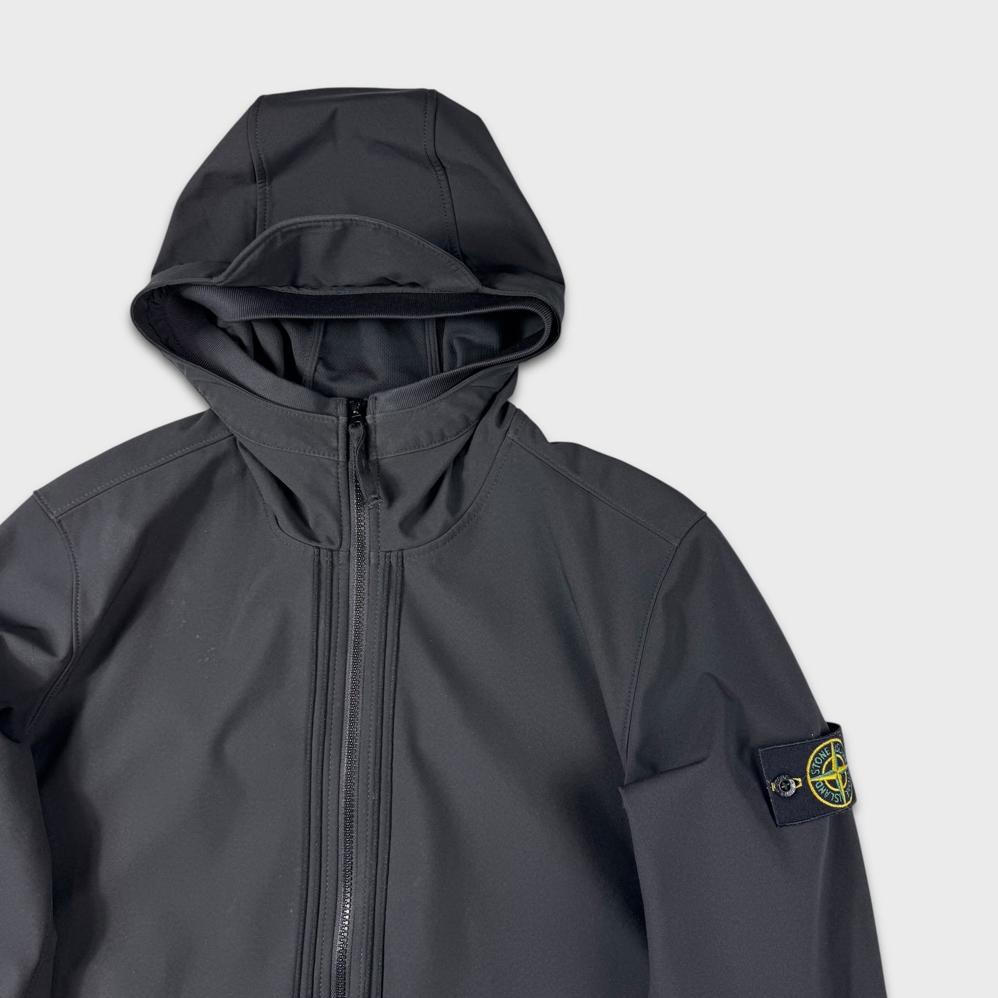 Stone Island Black e-Dye Soft Shell-R Jacket L