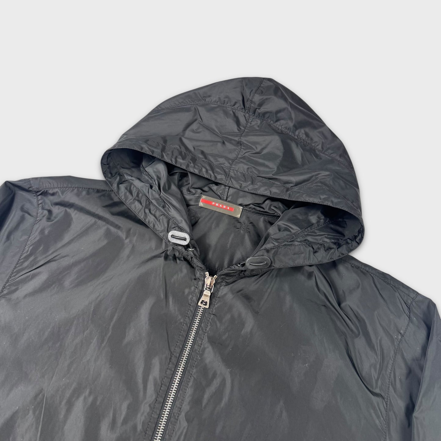 Prada Sport Black Nylon Windbreaker Jacket L