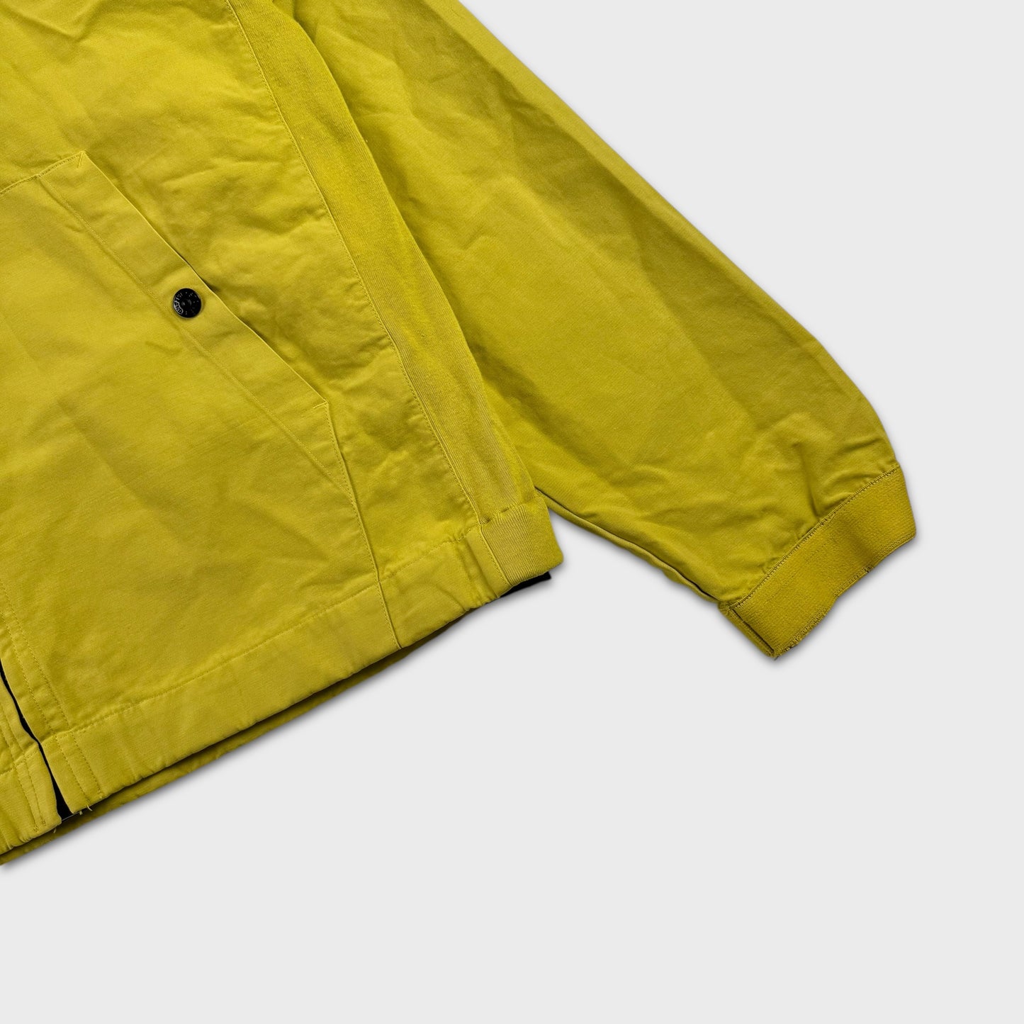 Stone Island Lime Cotton Hooded Jacket L/XL