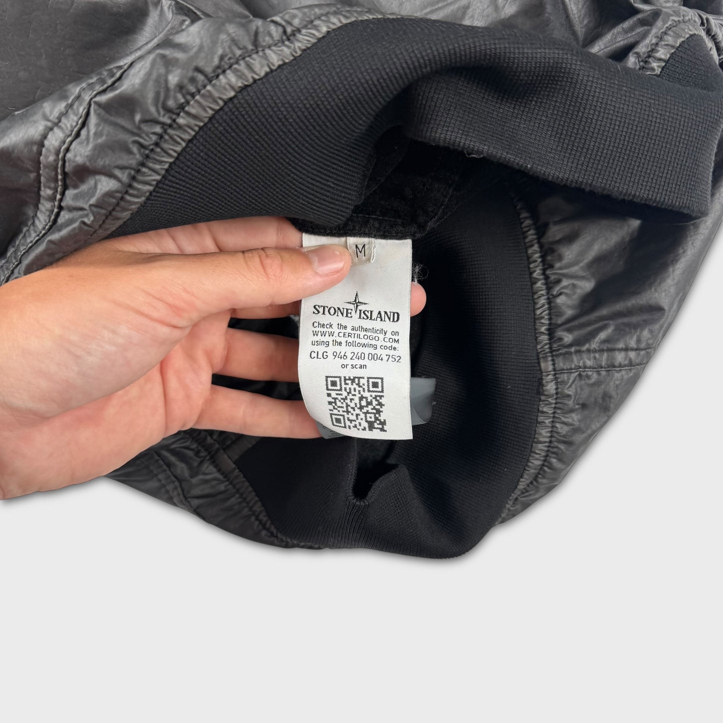 Stone Island Black Lamy Flock Jacket M